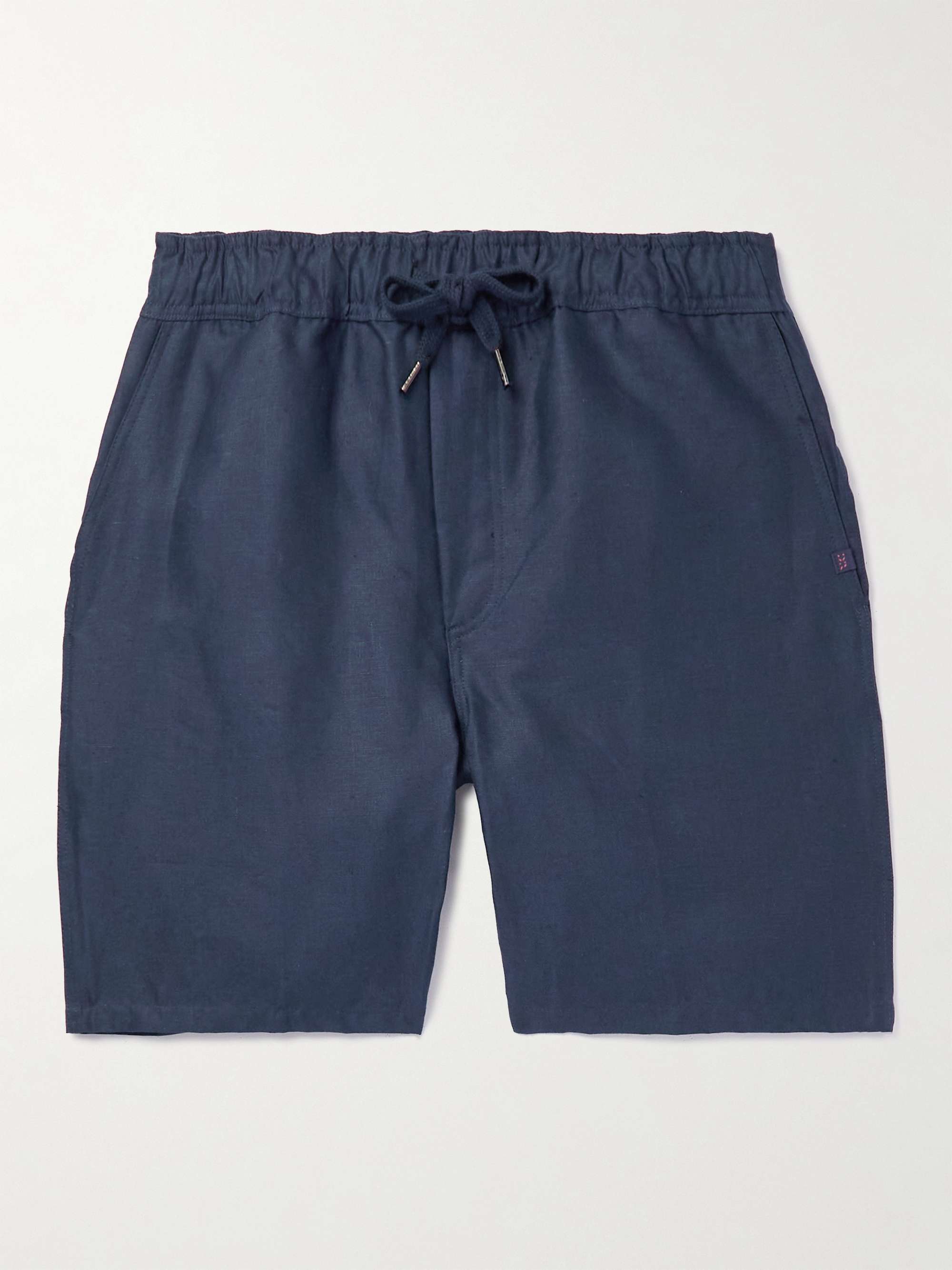 DEREK ROSE Sydney Linen Drawstring Shorts for Men