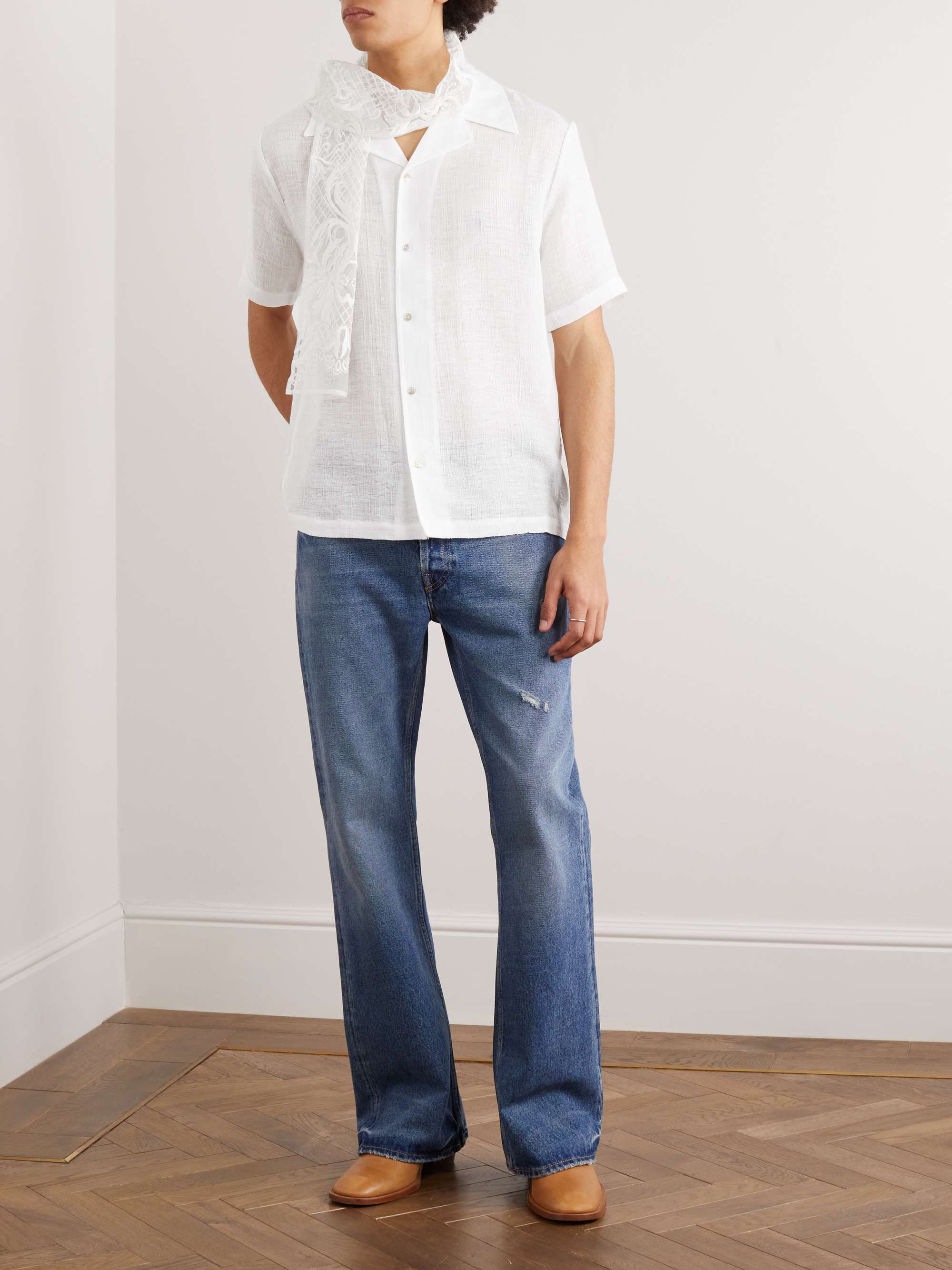 SÉFR Delian Cotton and Linen-Blend Shirt