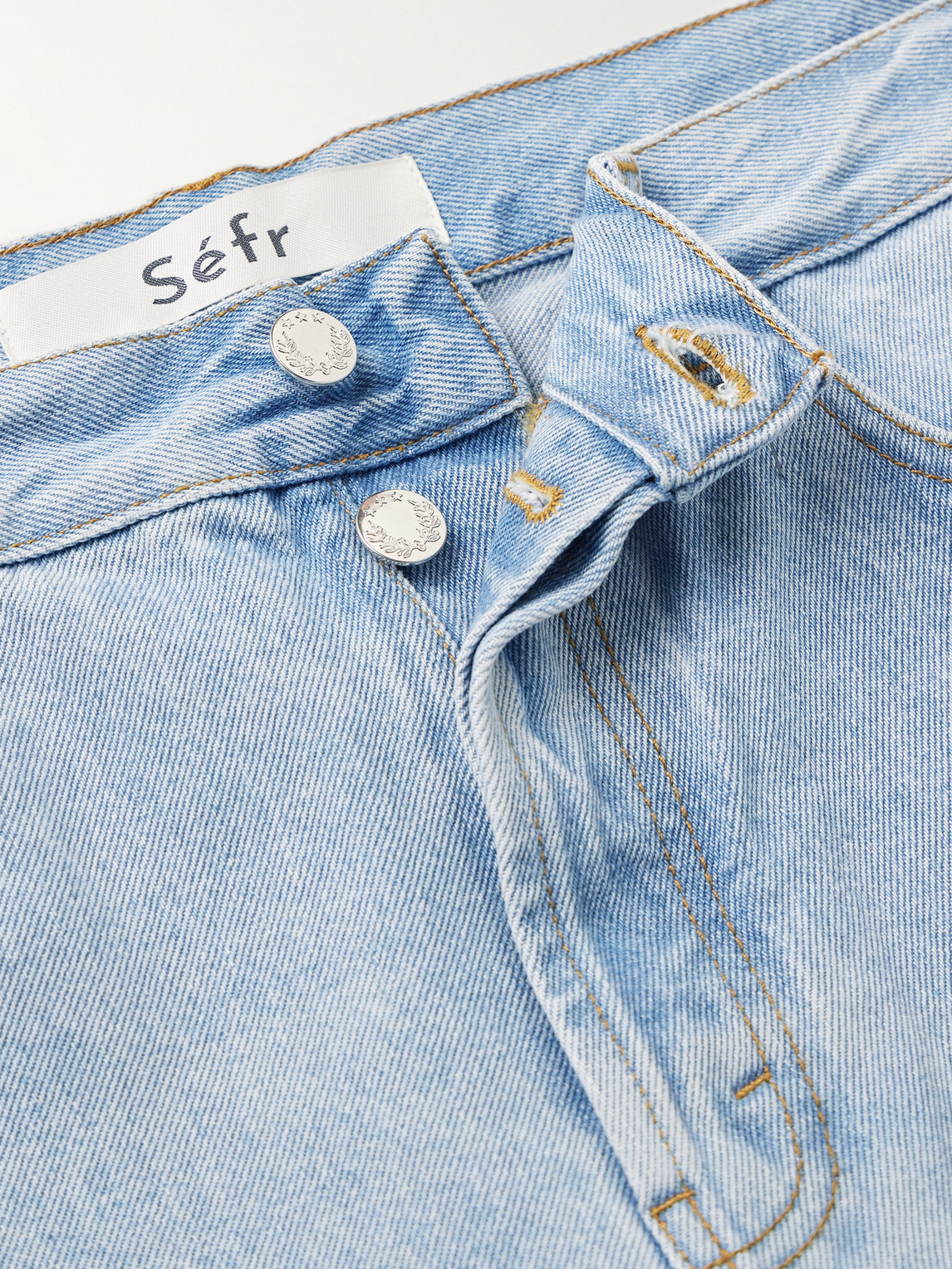 Shop Séfr Rider Flared Jeans In Blue