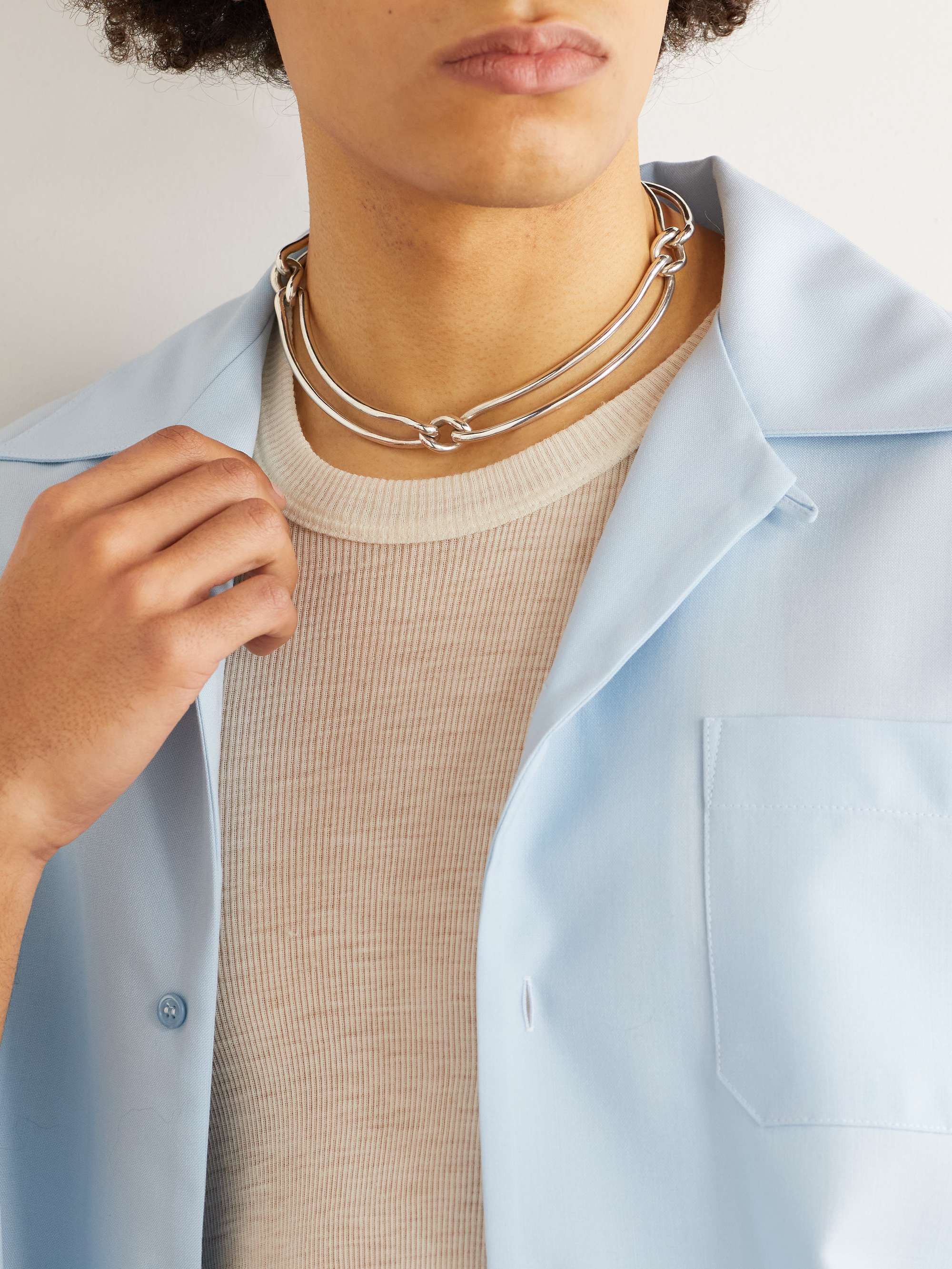 MAOR Unity Link Silver Necklace
