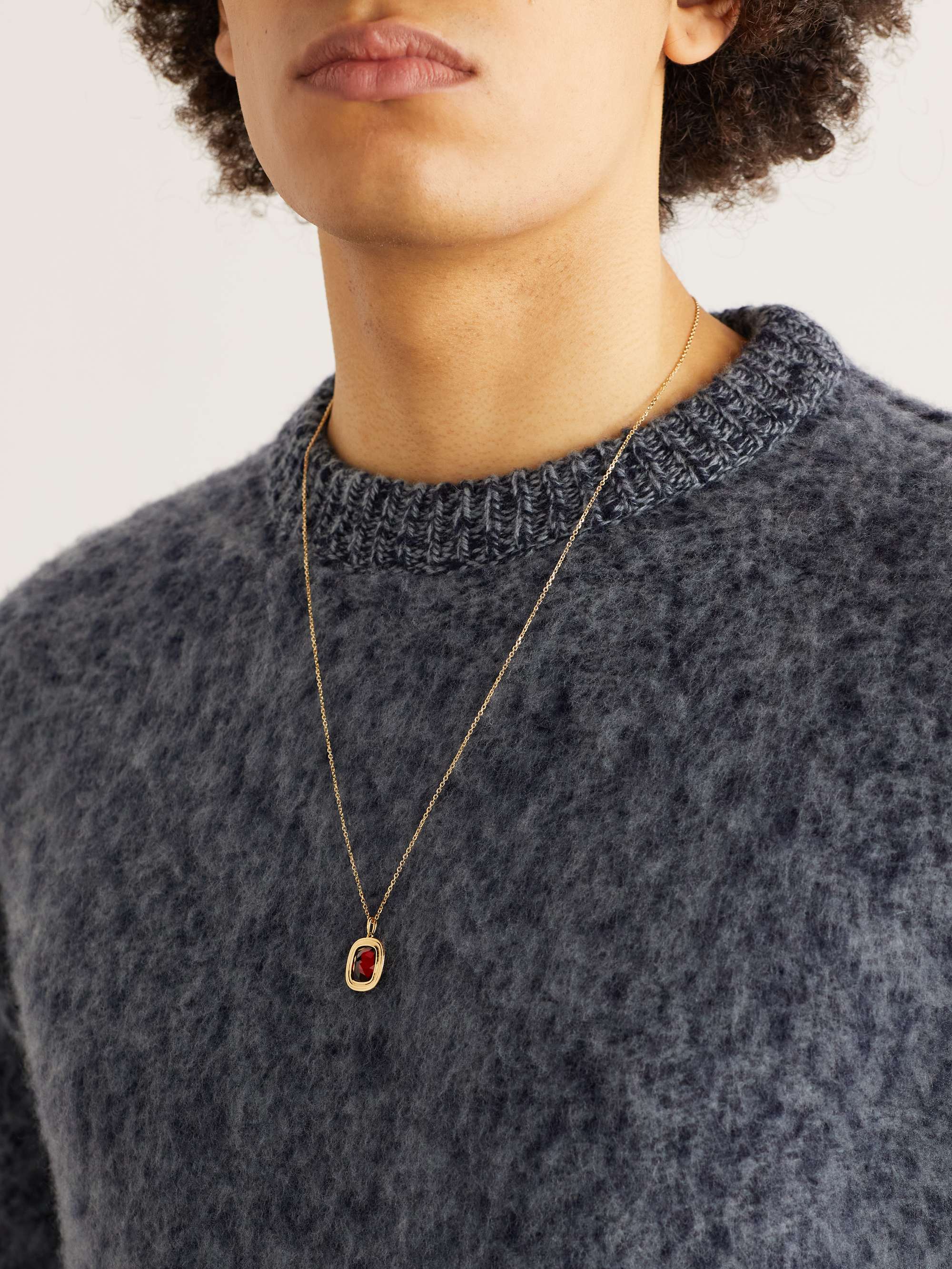 M.COHEN Equinox Small Gold, Platinum and Tourmaline Pendant