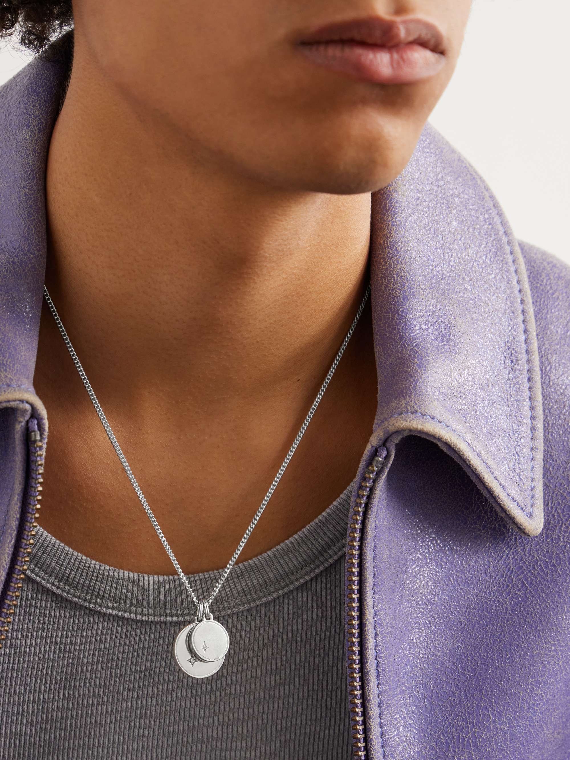 M. COHEN BY MAOR Gudo Silver Diamond Necklace for Men | MR PORTER