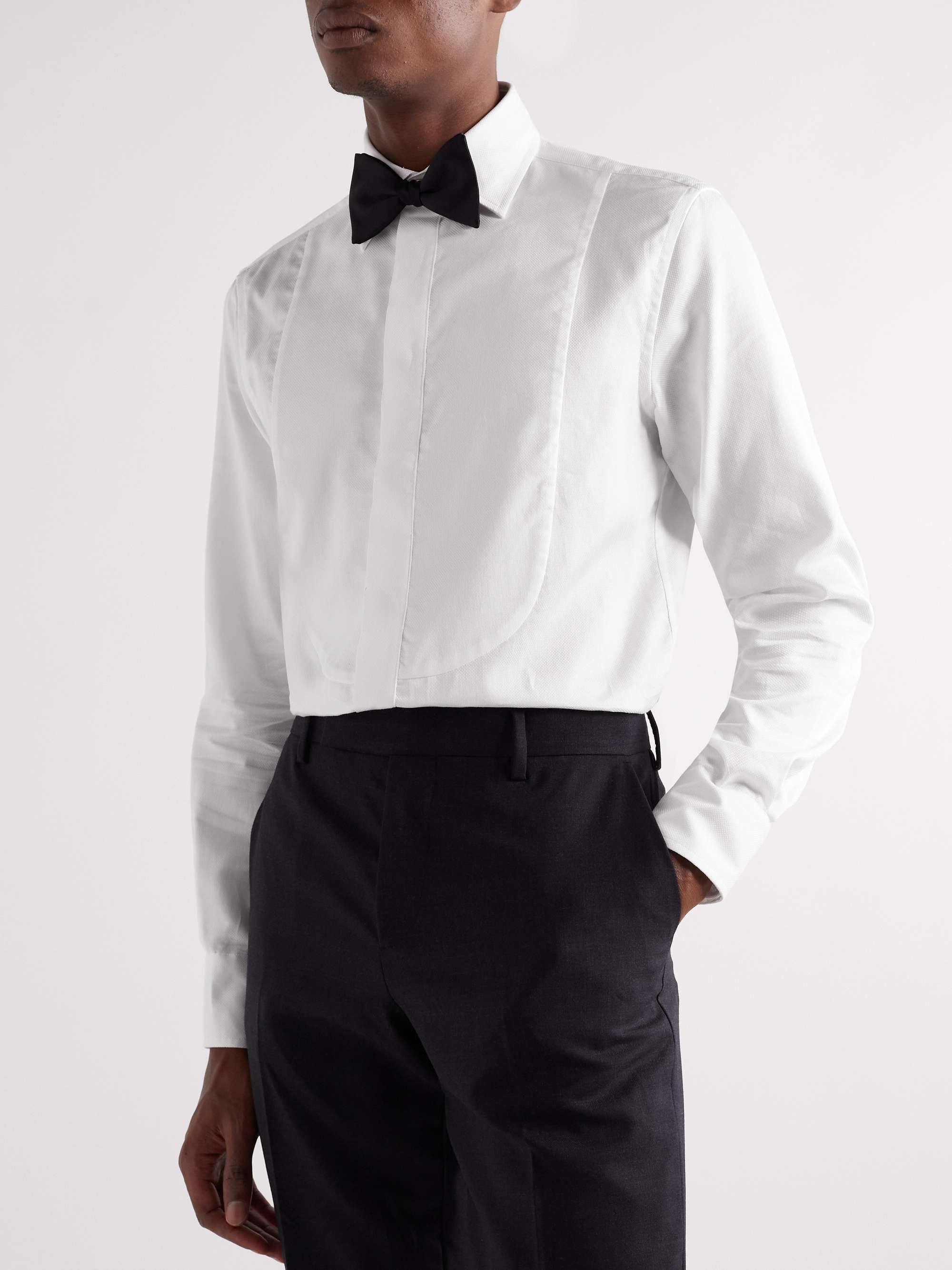 PAUL SMITH Slim-Fit Bib-Front Cotton-Piqué Tuxedo Shirt