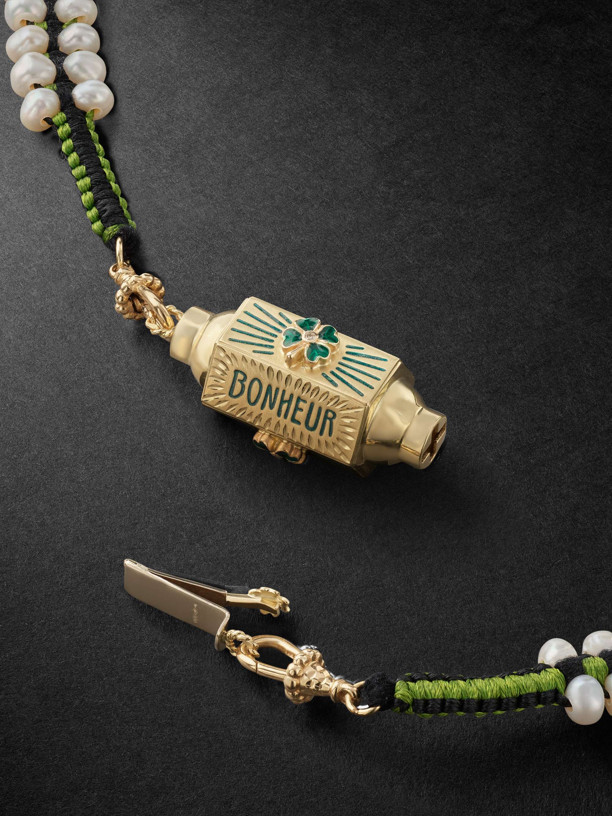 MARIE LICHTENBERG Coco Gold, Pearl and Diamond Locket Necklace
