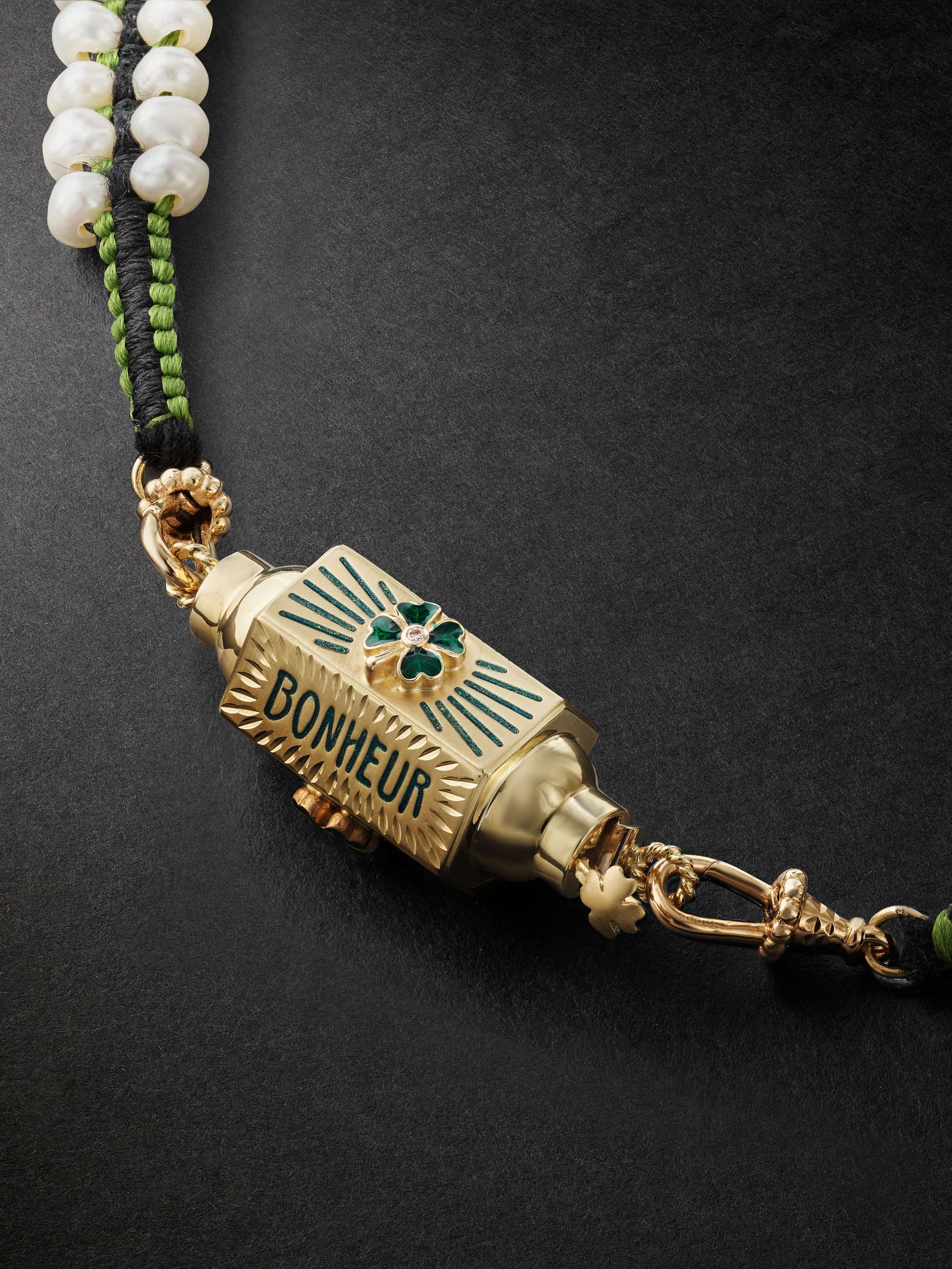 MARIE LICHTENBERG Coco Gold, Pearl and Diamond Locket Necklace