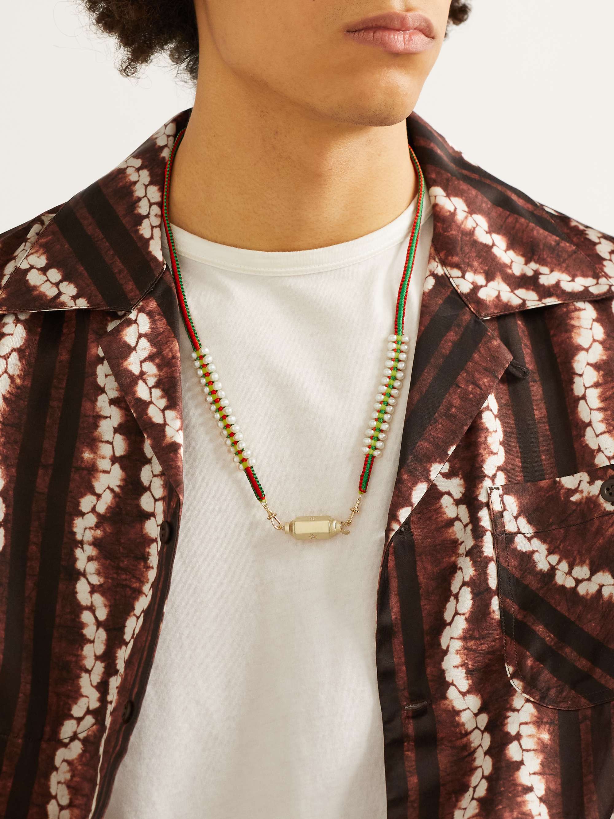 MARIE LICHTENBERG Coco Gold, Pearl and Diamond Locket Necklace