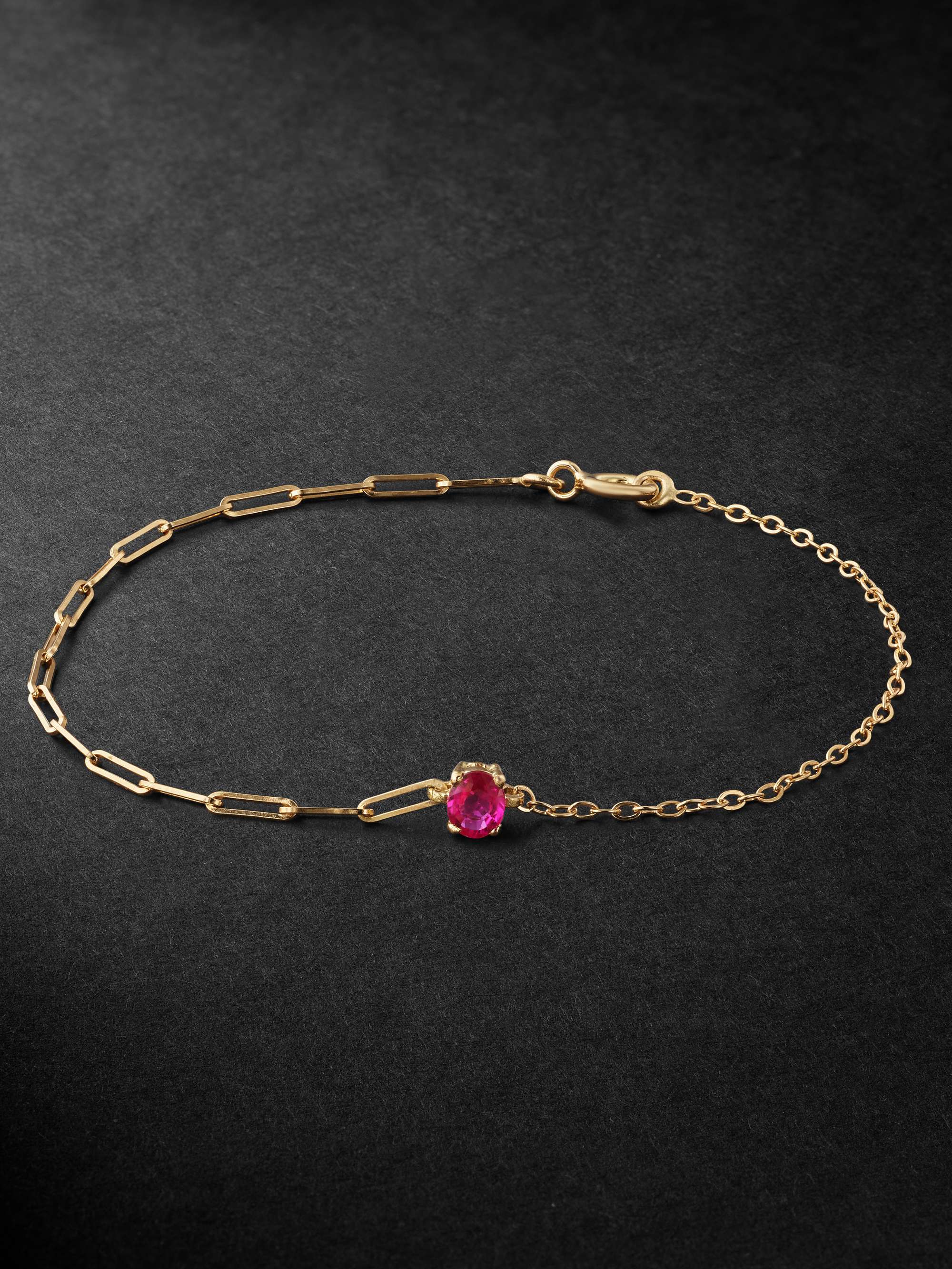 Gold Ruby Bracelet