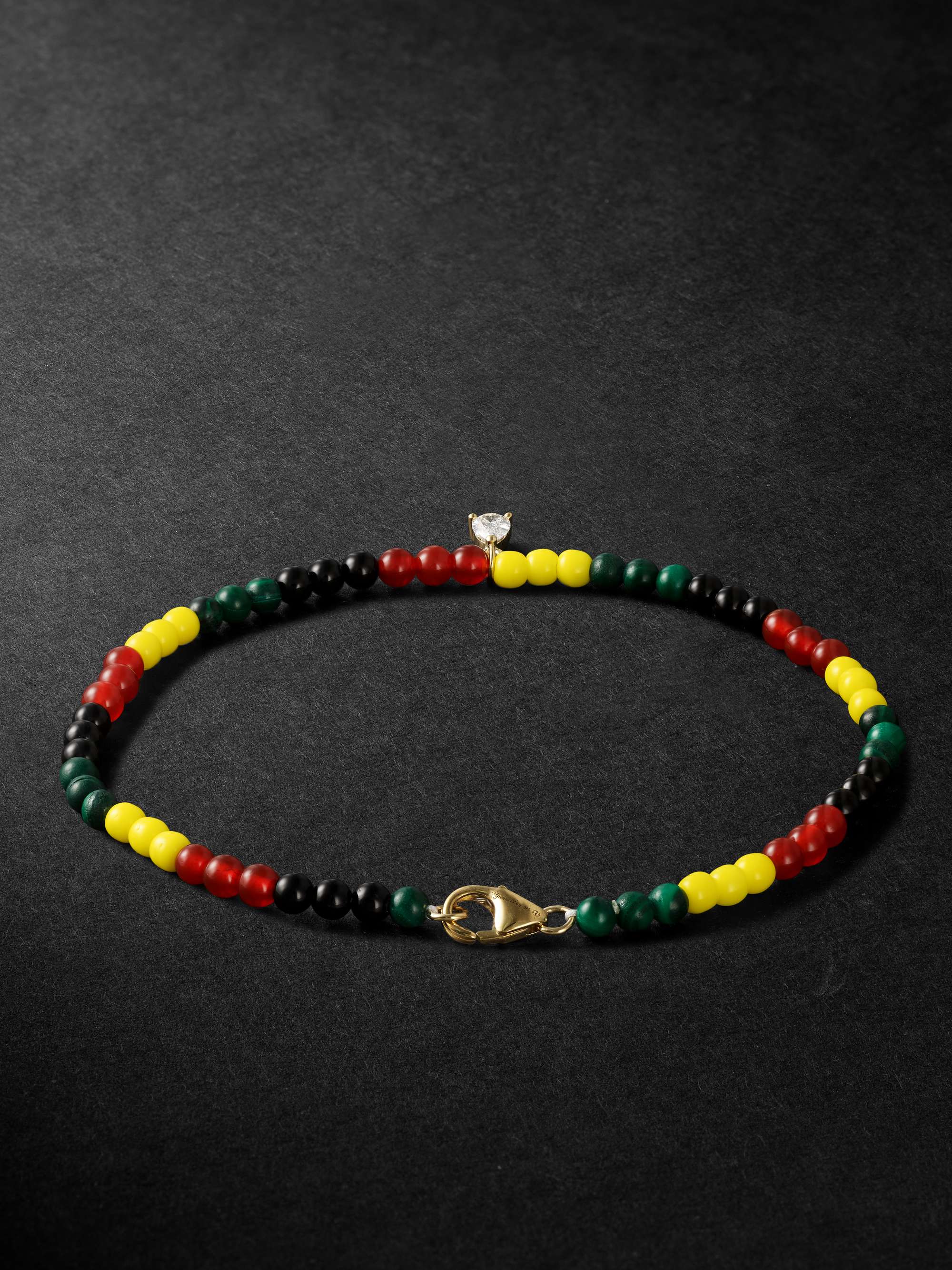 YVONNE LÉON Gold Multi-Stone Beaded Bracelet