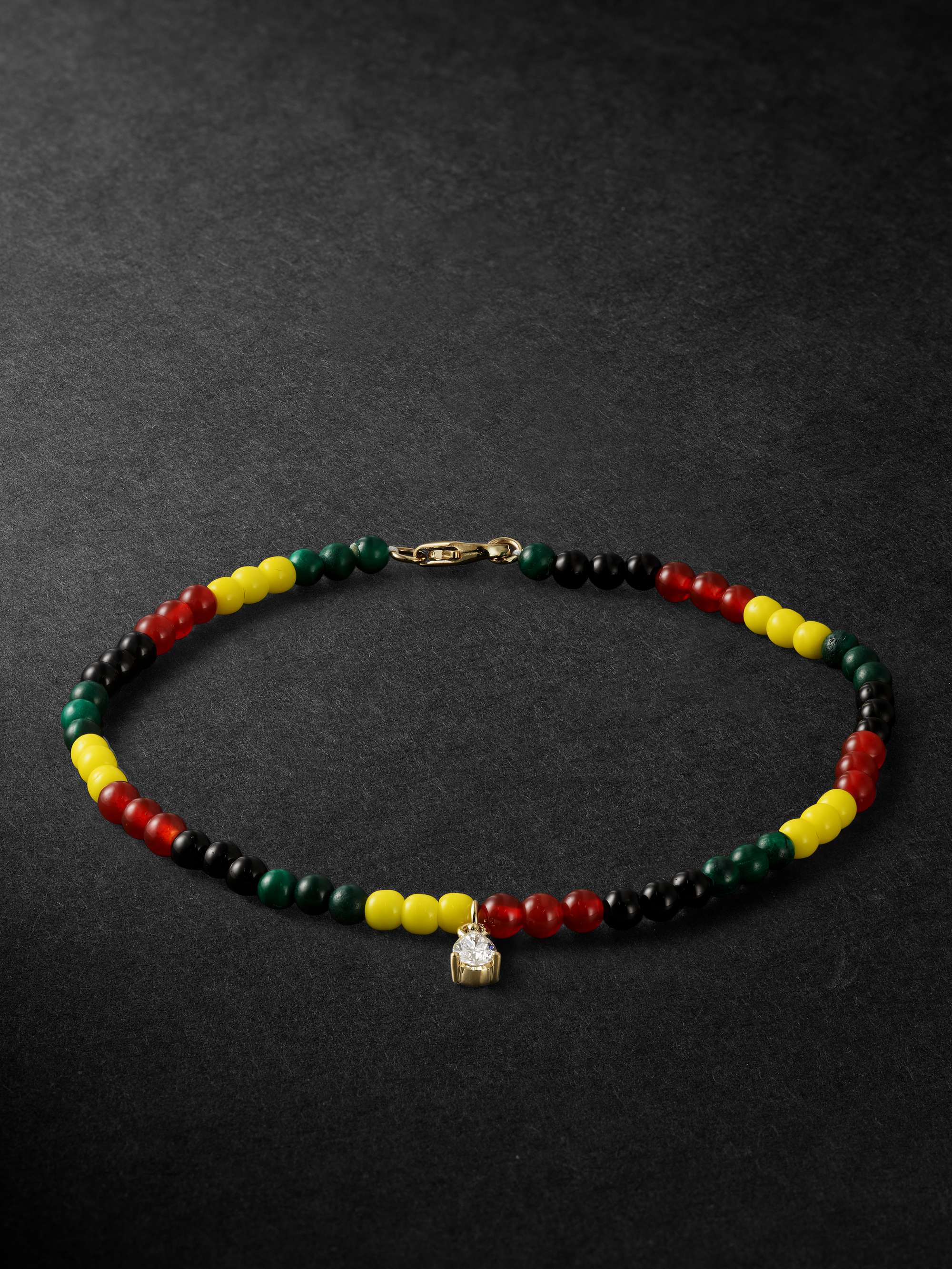 YVONNE LÉON Gold Multi-Stone Beaded Bracelet