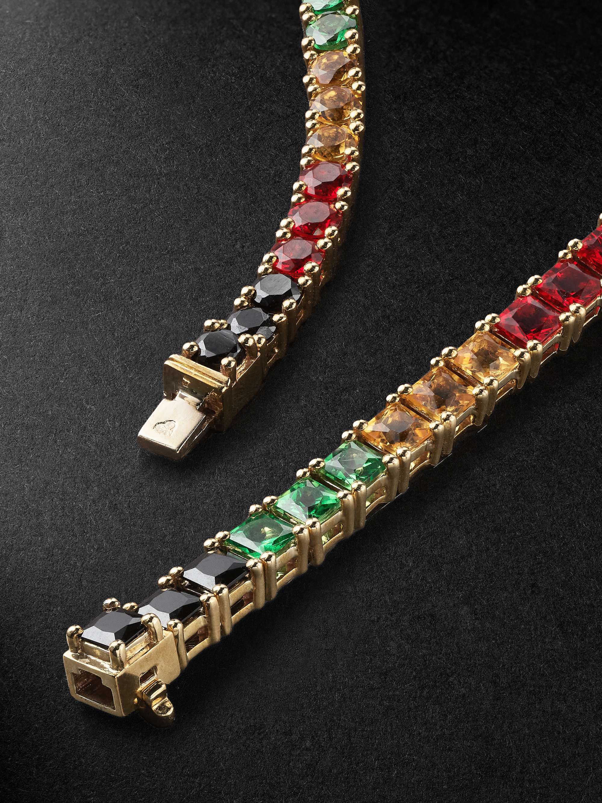 YVONNE LÉON Riviere Gold Multi-Stone Bracelet