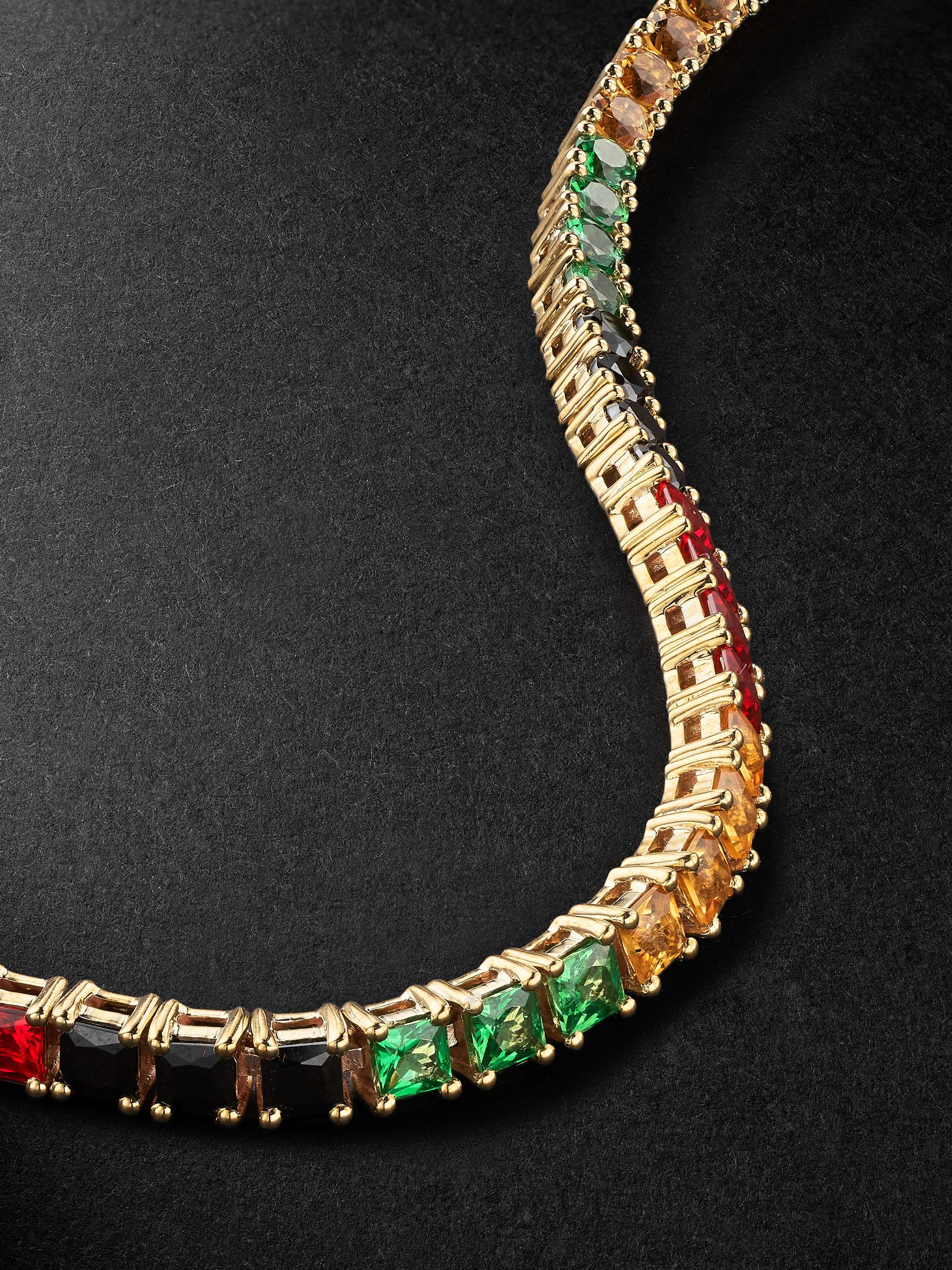 YVONNE LÉON Riviere Gold Multi-Stone Bracelet