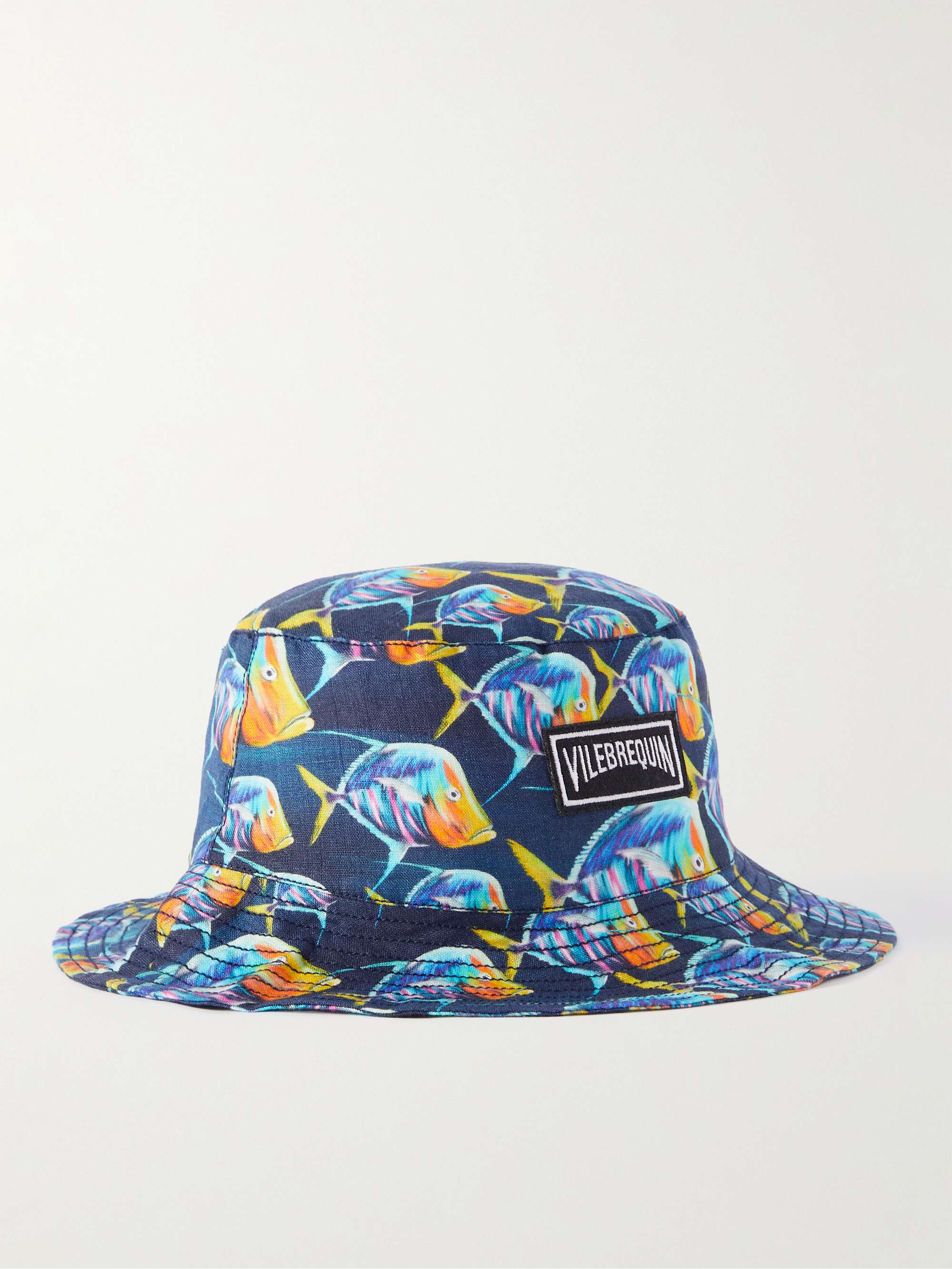 VILEBREQUIN Boheme Logo-Appliquéd Printed Linen Bucket Hat for Men | MR ...