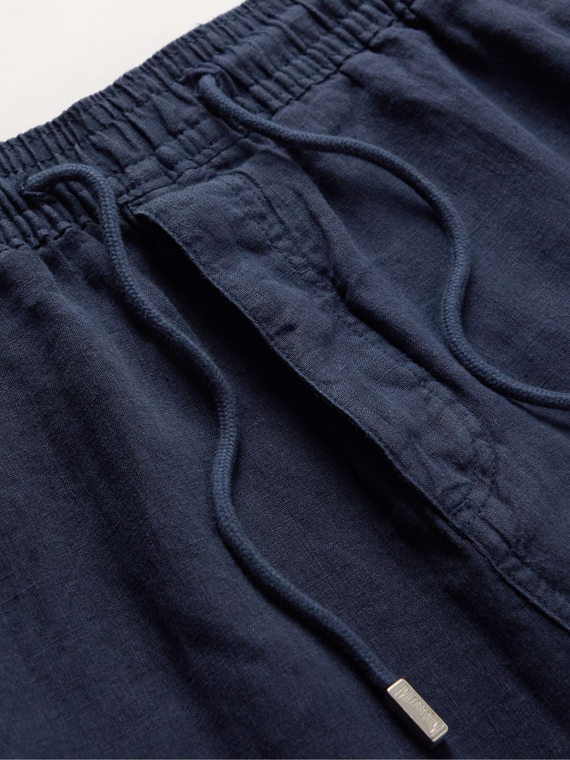 VILEBREQUIN Straight-Leg Linen Drawstring Cargo Shorts