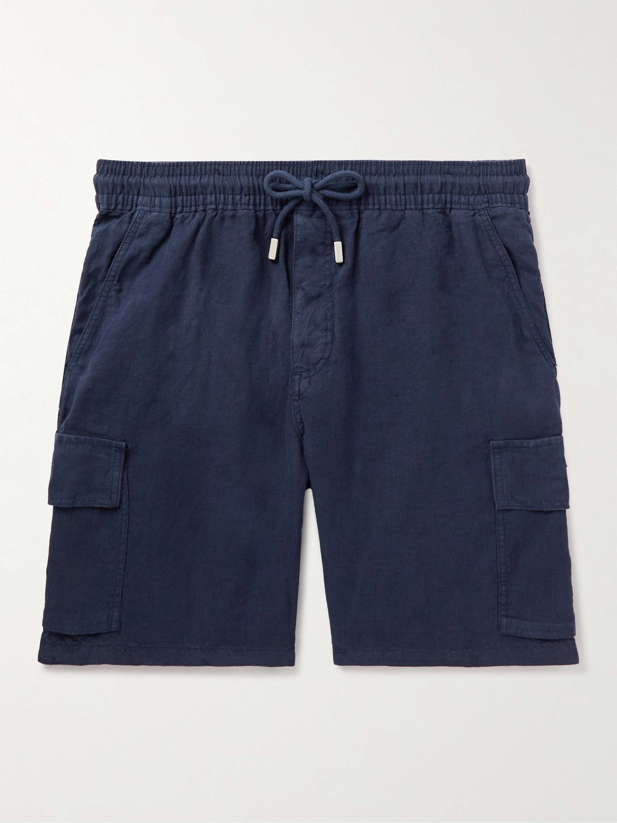 VILEBREQUIN Straight-Leg Linen Drawstring Cargo Shorts