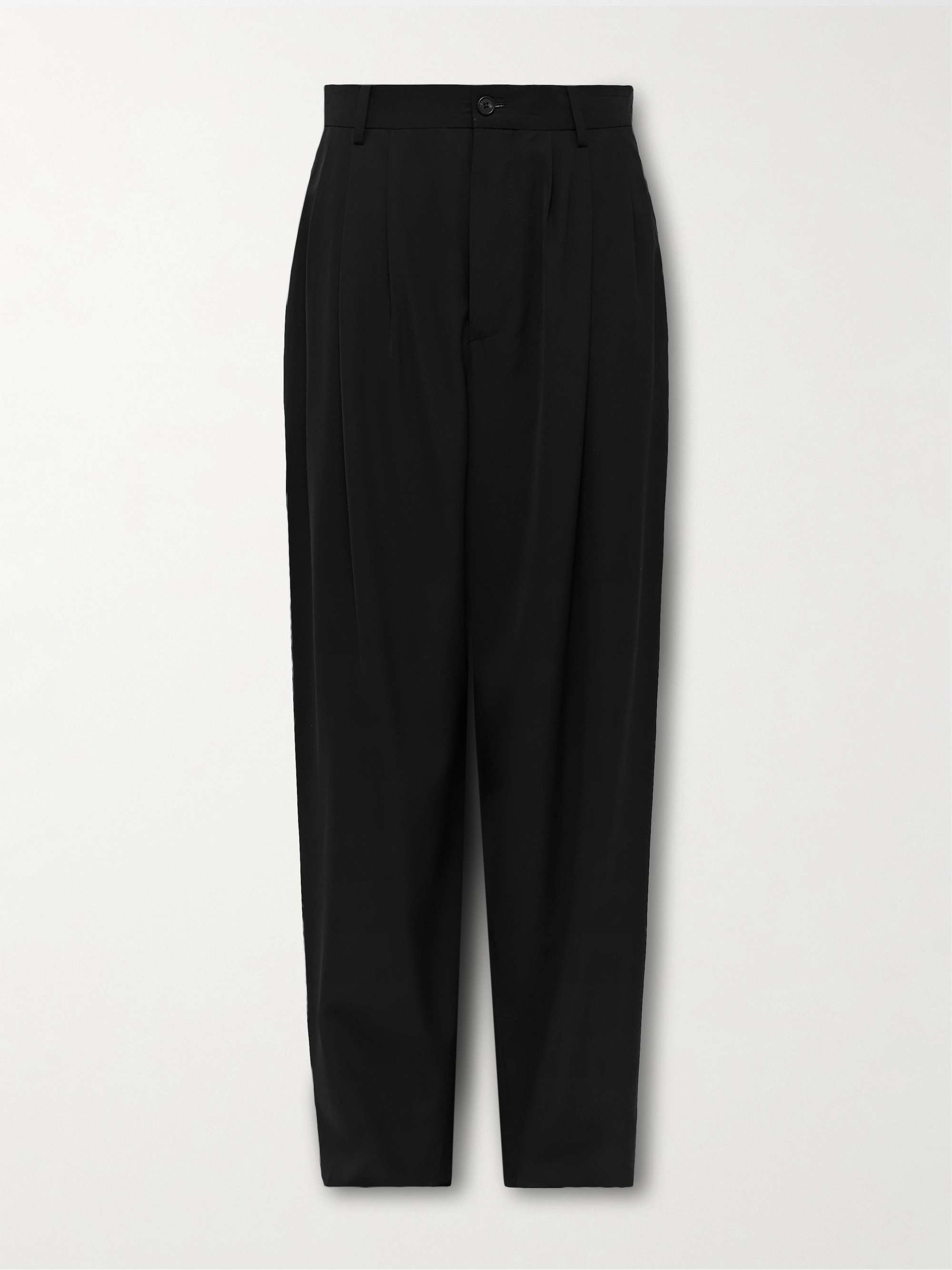 THE ROW Rufus Wide-Leg Pleated Woven Trousers for Men