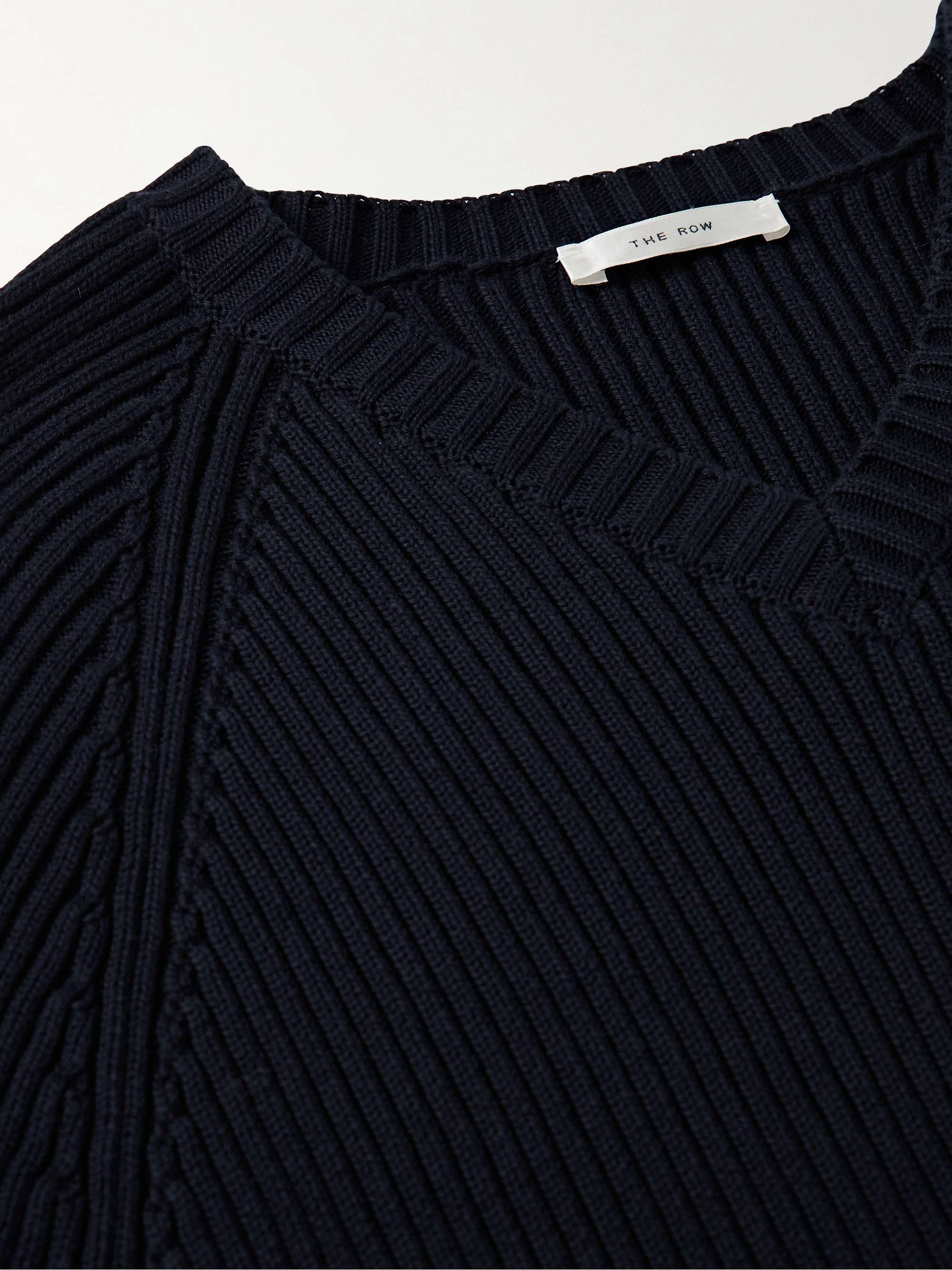 THE ROW Tomas Slim-Fit Ribbed Cotton Sweater