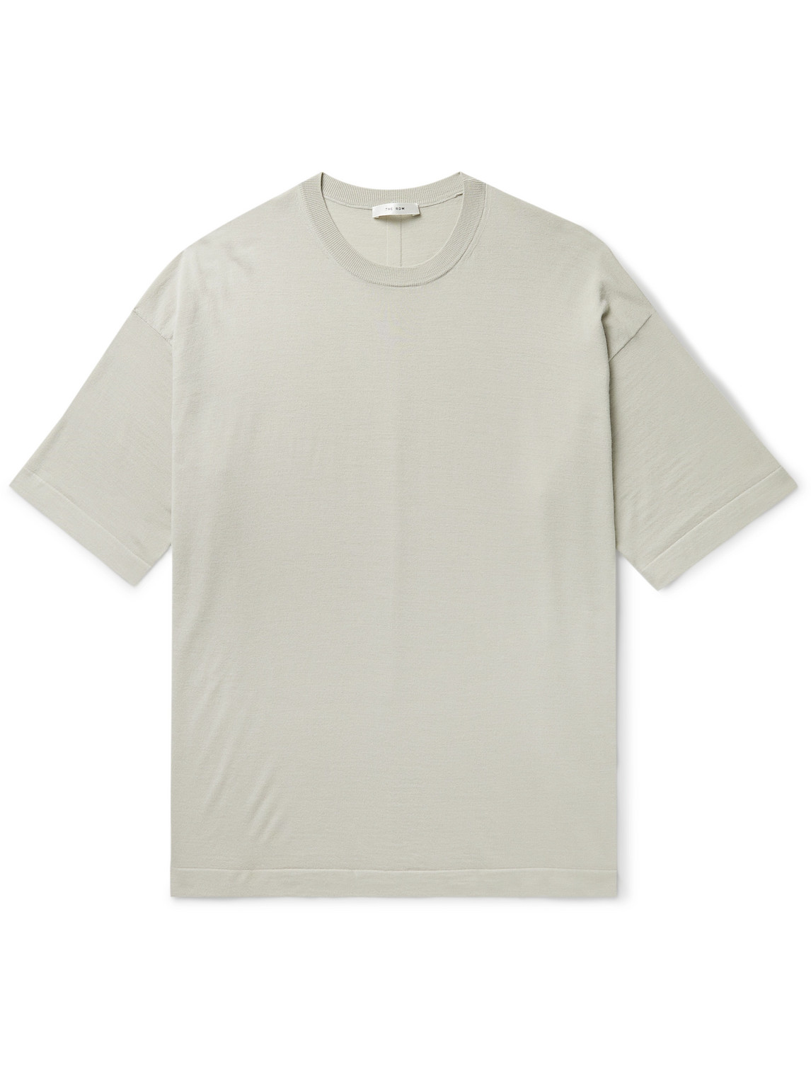 The Row Dlomu Wool-jersey T-shirt In Brown