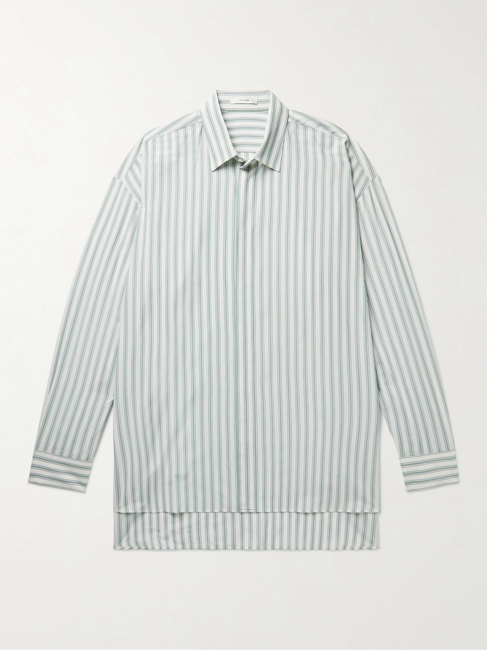 THE ROW Sisco Striped Silk Shirt