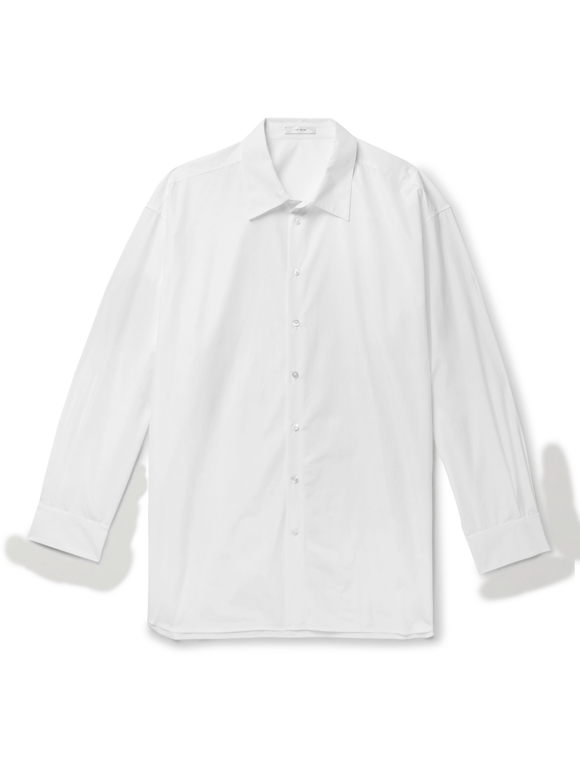 The Row Lukre Oversized Cotton-poplin Shirt In White