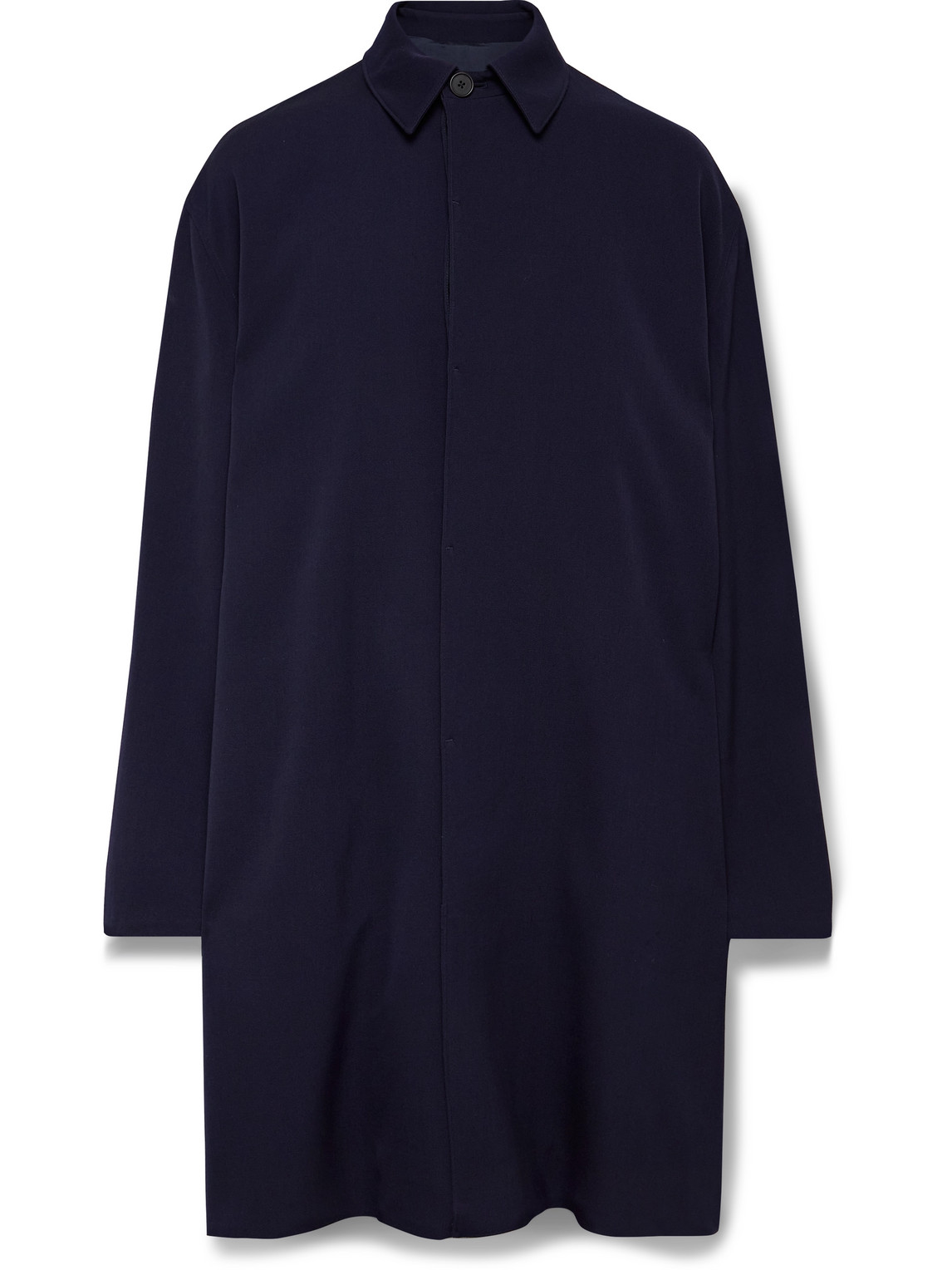 The Row Dennis Virgin Wool-blend Twill Coat In Blue