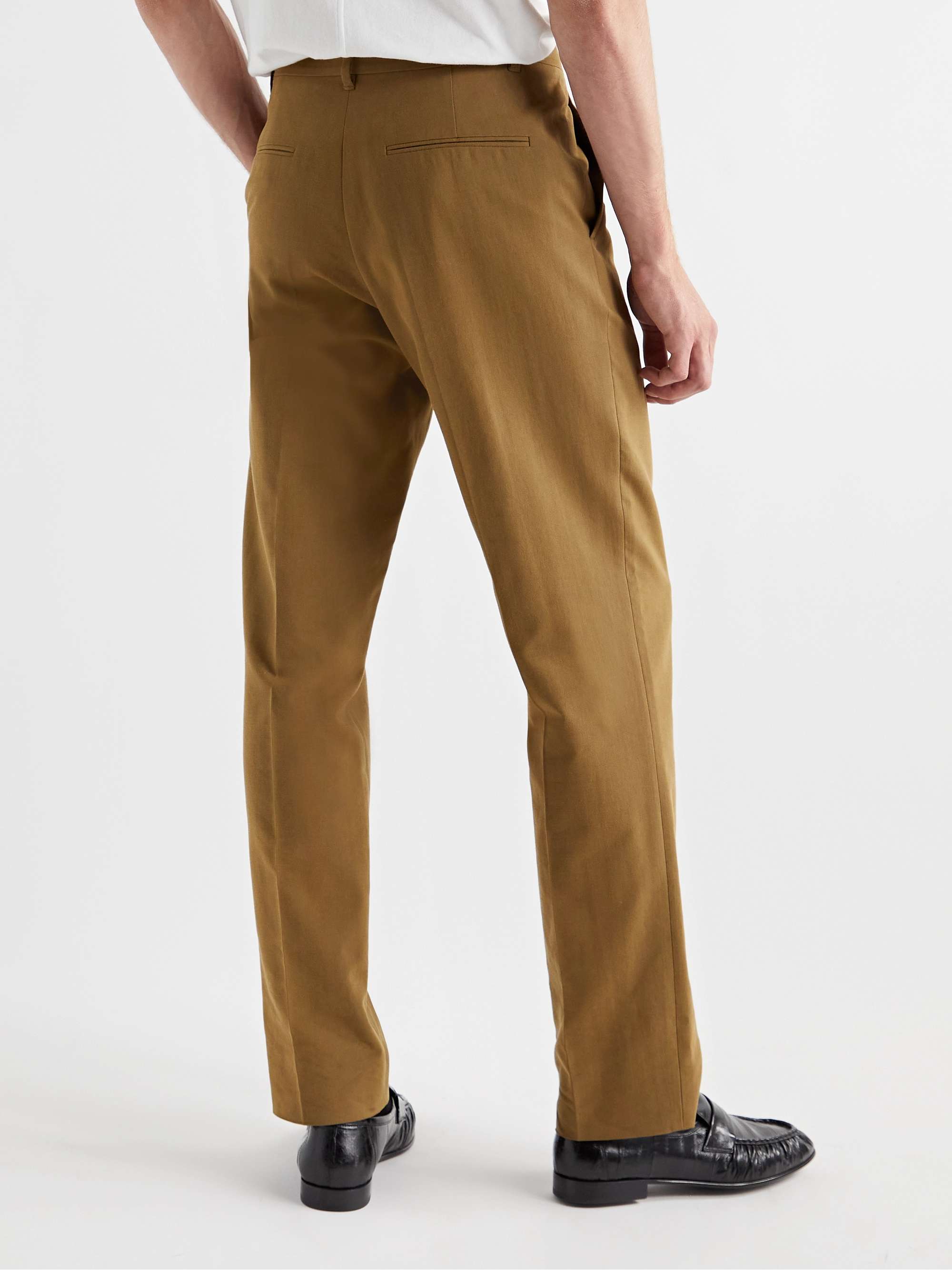 THE ROW Elijah Straight-Leg Cotton and Silk-Blend Trousers