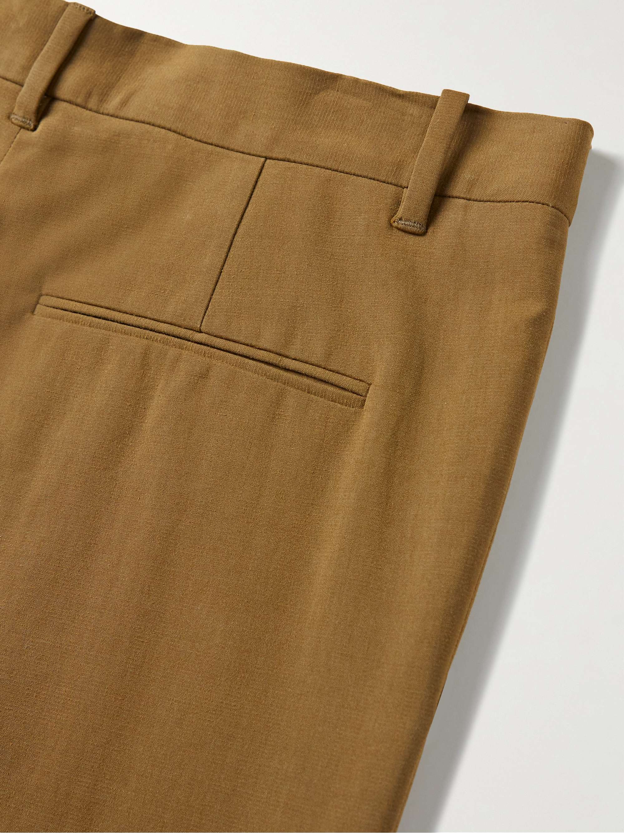 THE ROW Elijah Straight-Leg Cotton and Silk-Blend Trousers