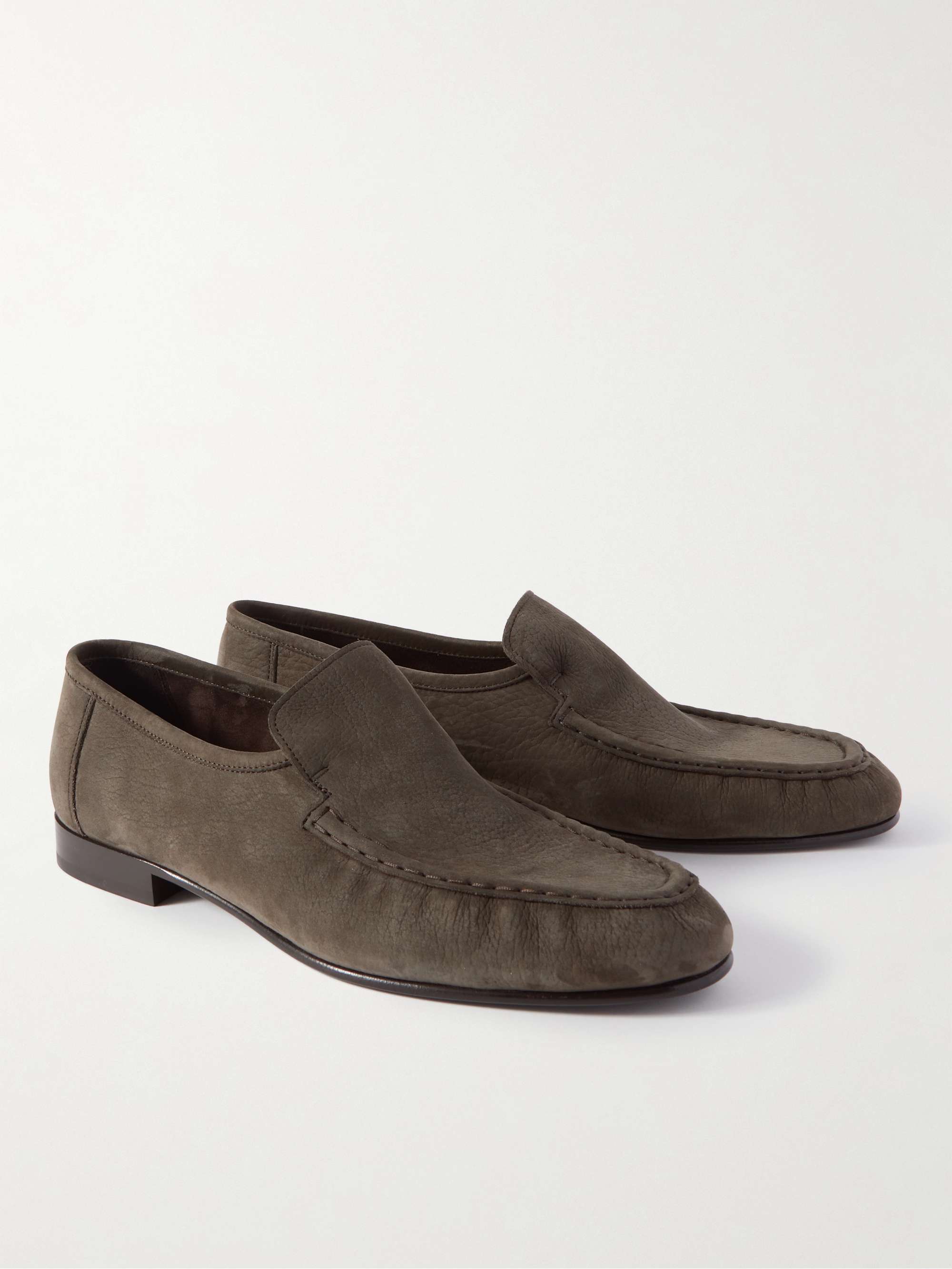 THE ROW Emerson Nubuck Loafers for Men | MR PORTER