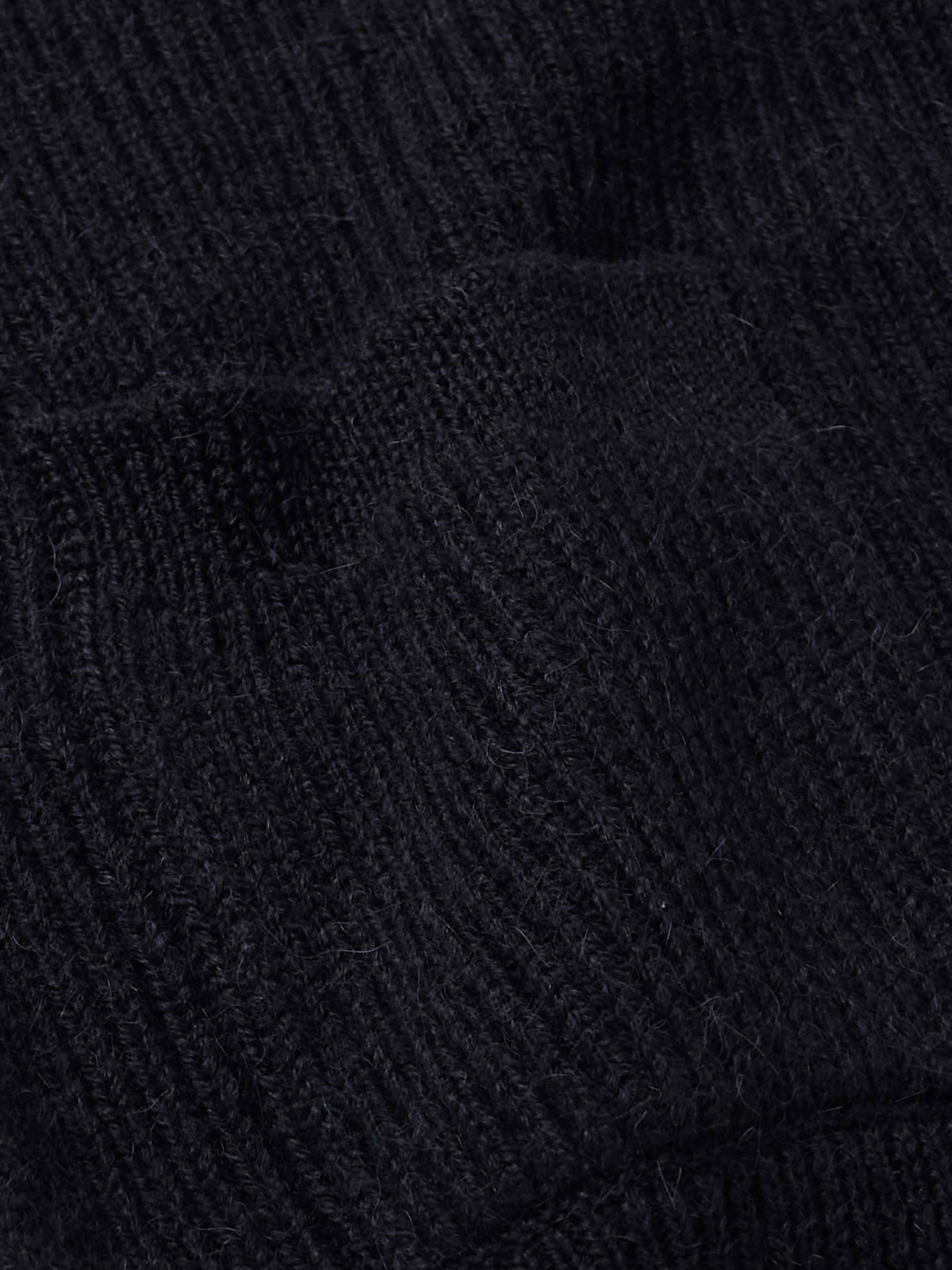 DE BONNE FACTURE Shawl-Collar Ribbed Alpaca and Wool-Blend 