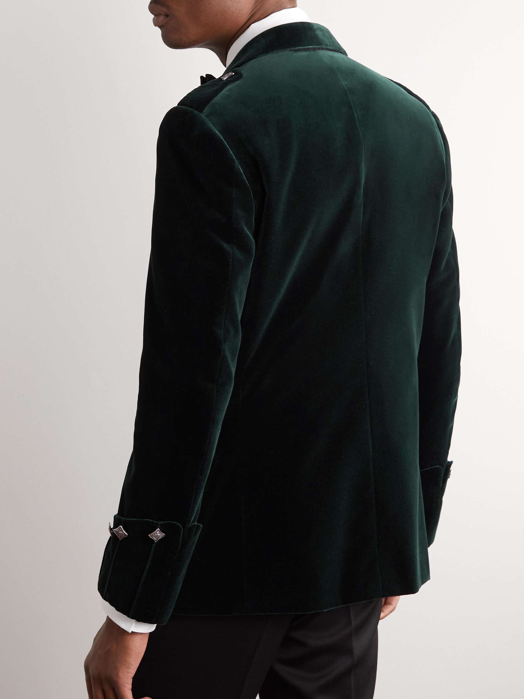 RALPH LAUREN PURPLE LABEL Scottish Cotton-Velvet Tuxedo Jacket