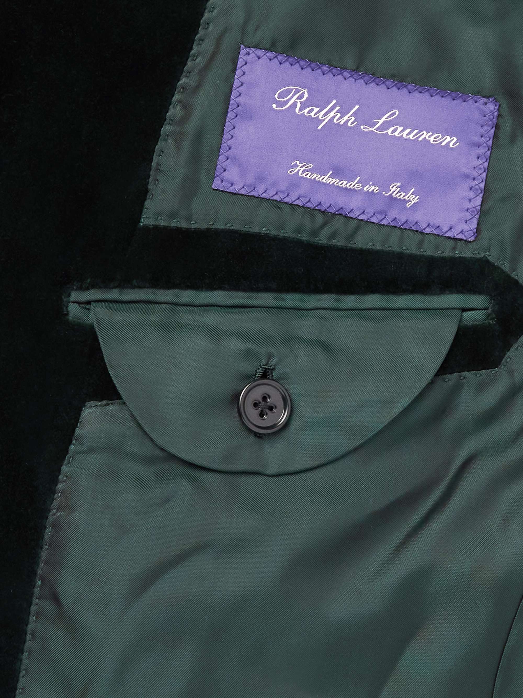 RALPH LAUREN PURPLE LABEL Scottish Cotton-Velvet Tuxedo Jacket