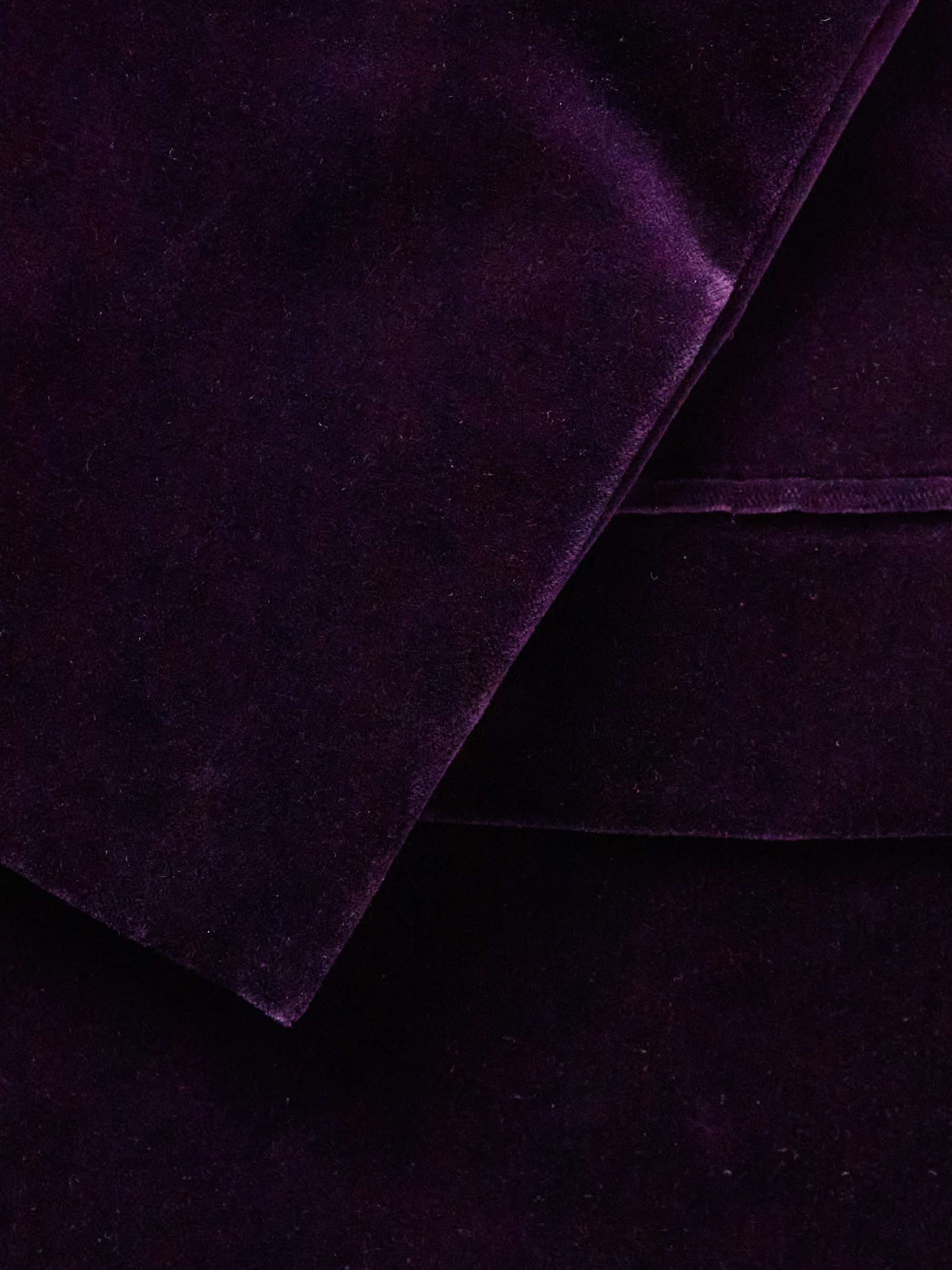 RALPH LAUREN PURPLE LABEL Double-Breasted Cotton-Velvet Tuxedo Jacket