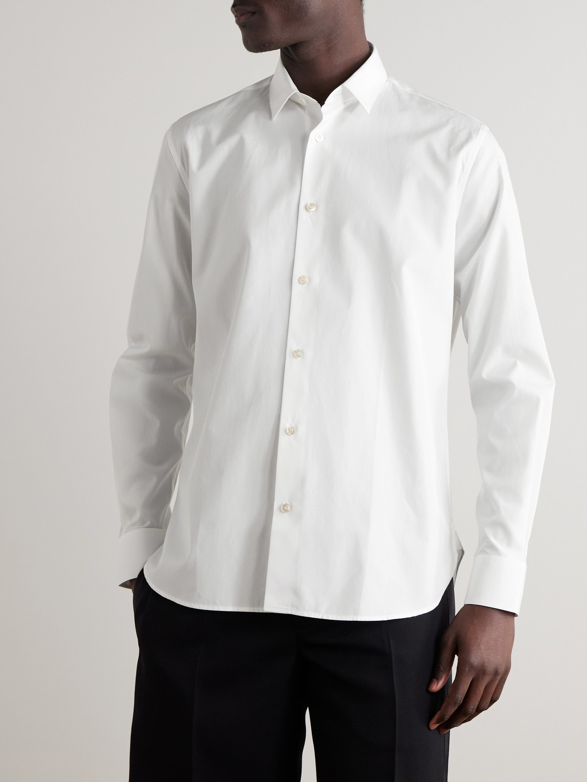 Slim-Fit Cotton-Poplin Shirt