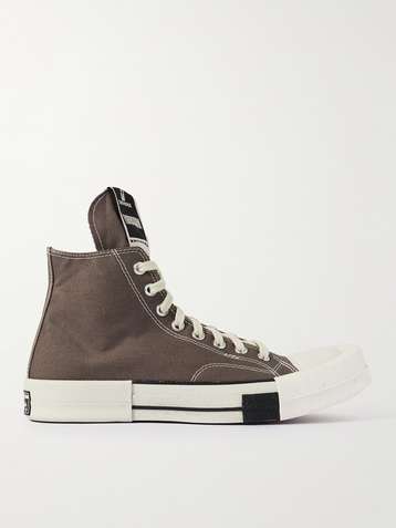 RICK OWENS + Converse + DRKSHDW TURBODRK Chuck 70 Canvas High-Top Sneakers