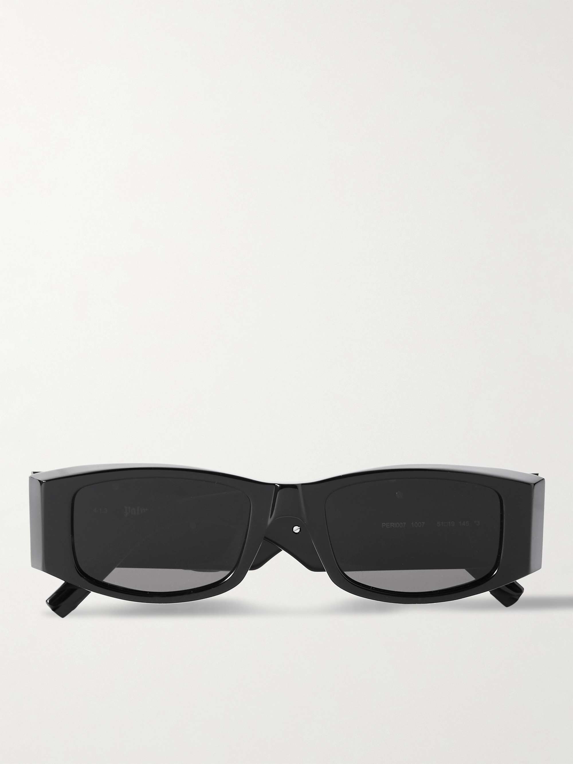 PALM ANGELS Rectangular-Frame Acetate and Silver-Tone Sunglasses