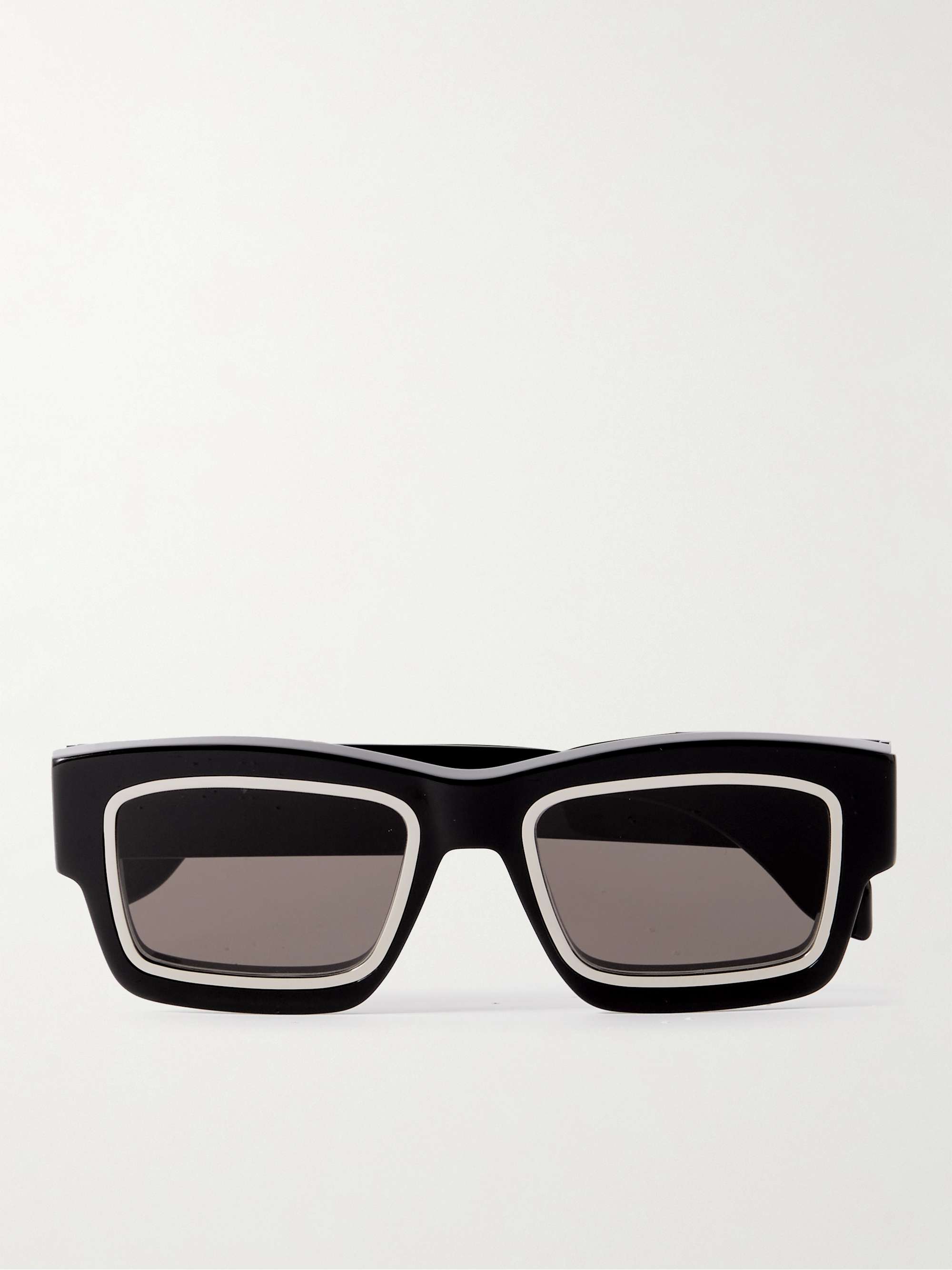 PALM ANGELS Raymond D-Frame Acetate and Silver-Tone Sunglasses for Men ...