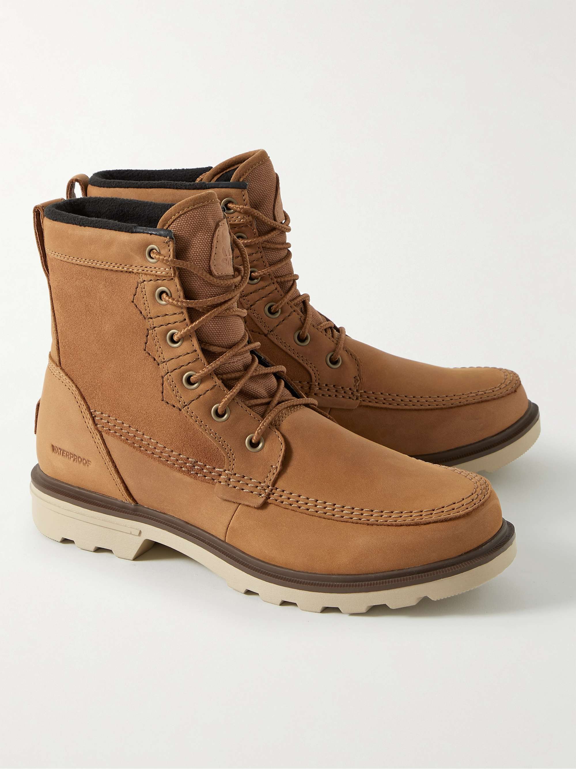SOREL Carson™ Storm Fleece-Lined Leather, Canvas and Suede Boots