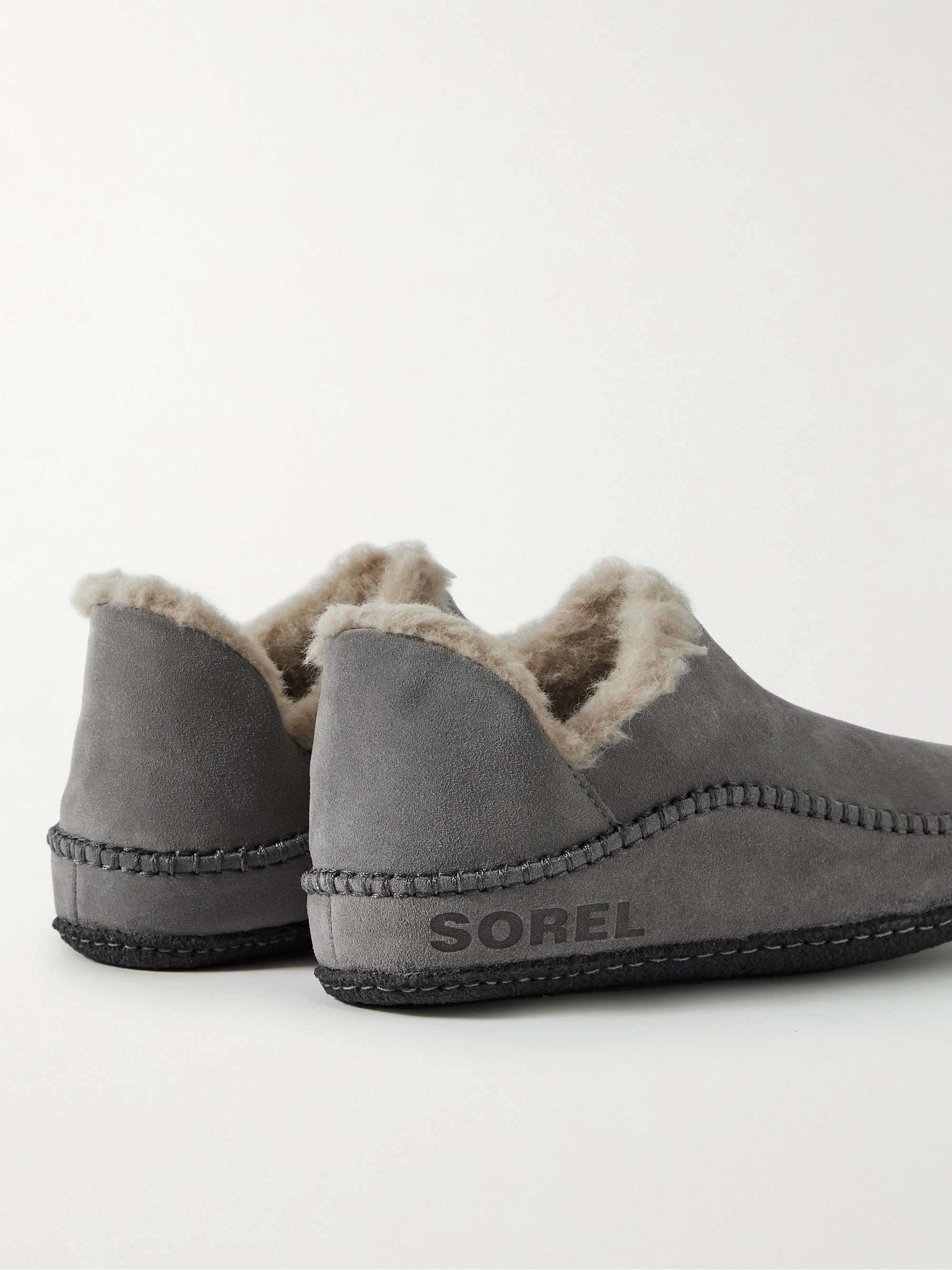 SOREL Manawan™ II Faux Shearling-Lined Suede Slippers