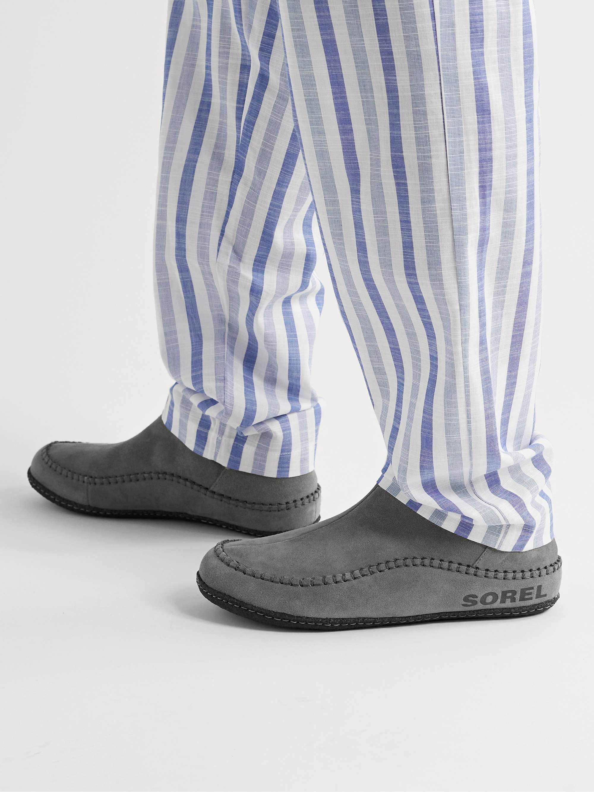 SOREL Manawan™ II Faux Shearling-Lined Suede Slippers