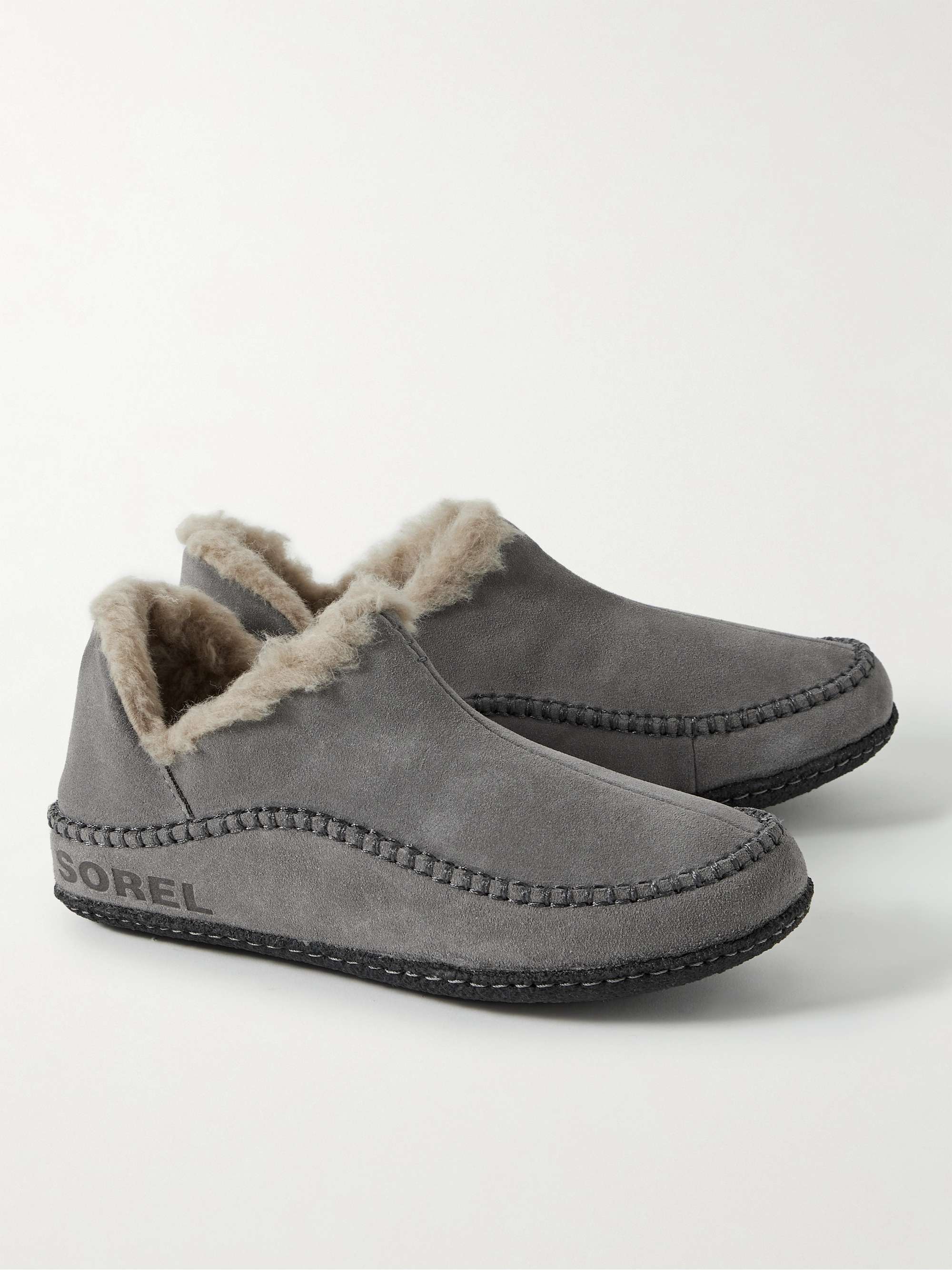 SOREL Manawan™ II Faux Shearling-Lined Suede Slippers