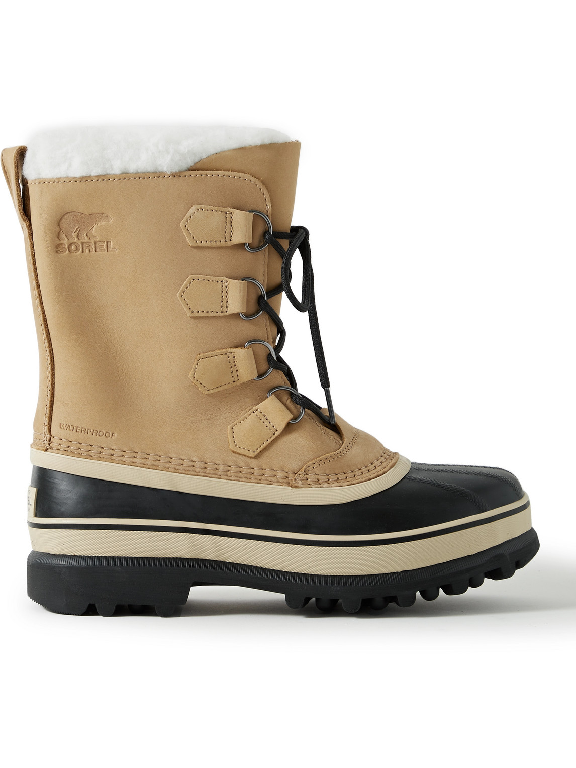 Caribou™ Faux Shearling-Trimmed Nubuck and Rubber Snow Boots