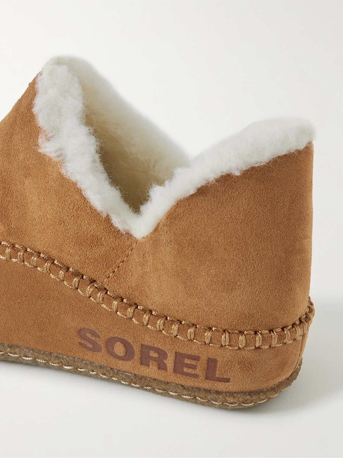SOREL MANAWAN™ II FAUX SHEARLING-LINED SUEDE SLIPPERS