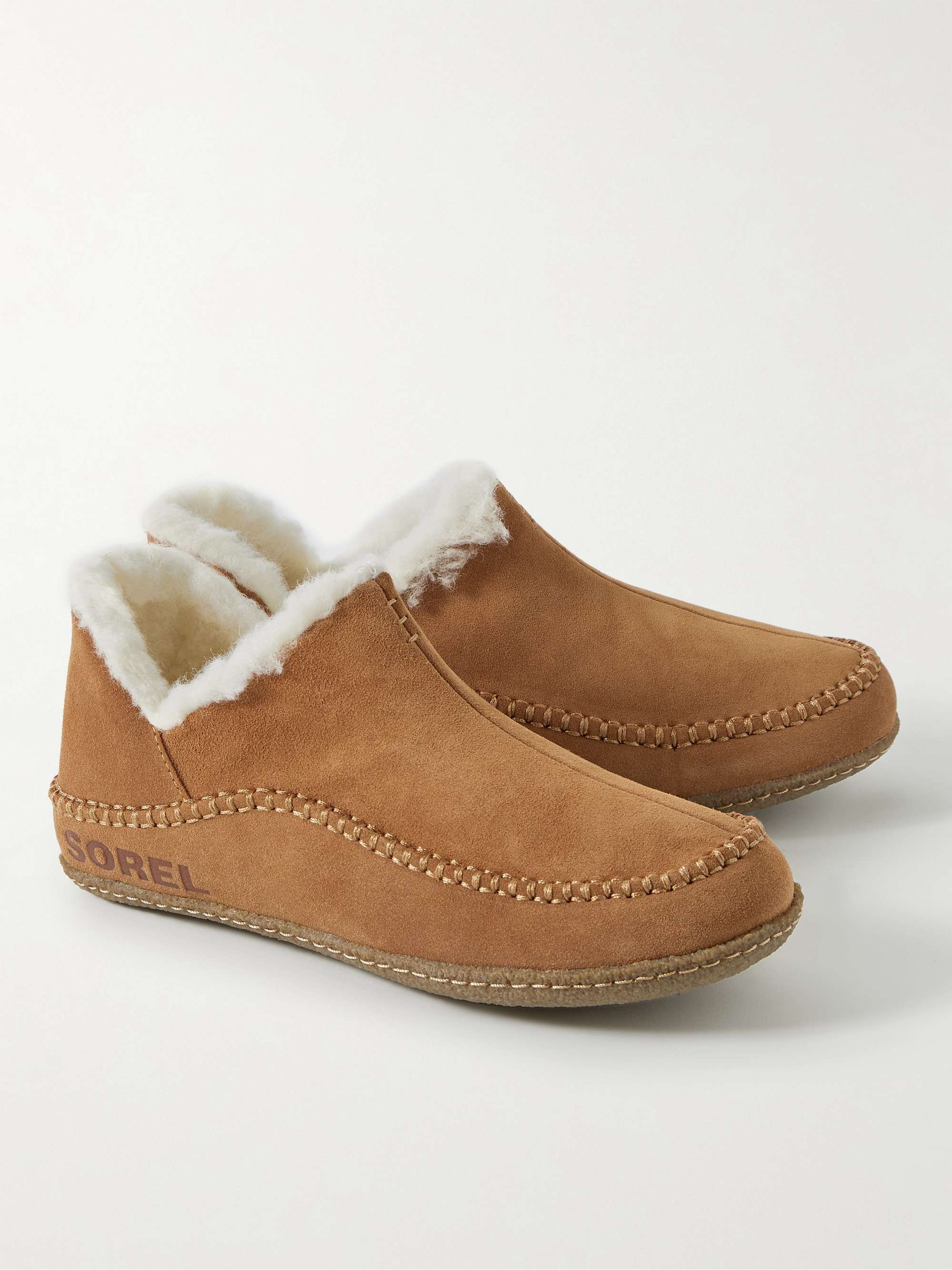 SOREL Manawan™ II Faux Shearling-Lined Suede Slippers