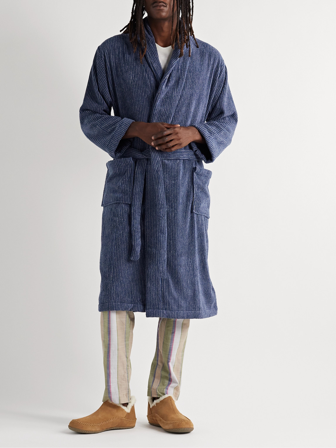 SOREL MANAWAN™ II FAUX SHEARLING-LINED SUEDE SLIPPERS