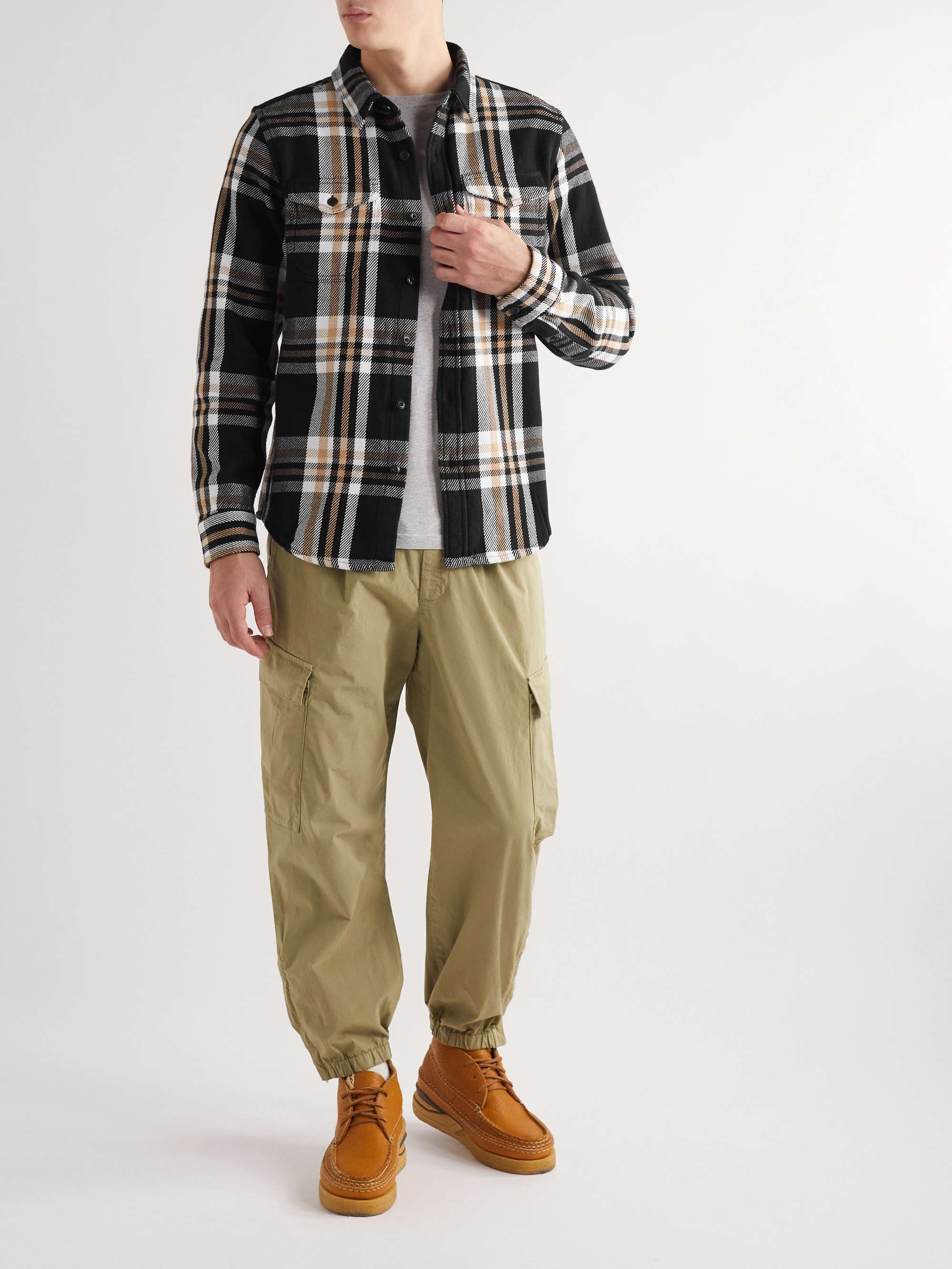 OUTERKNOWN Blanket Checked Organic Cotton-Twill Shirt