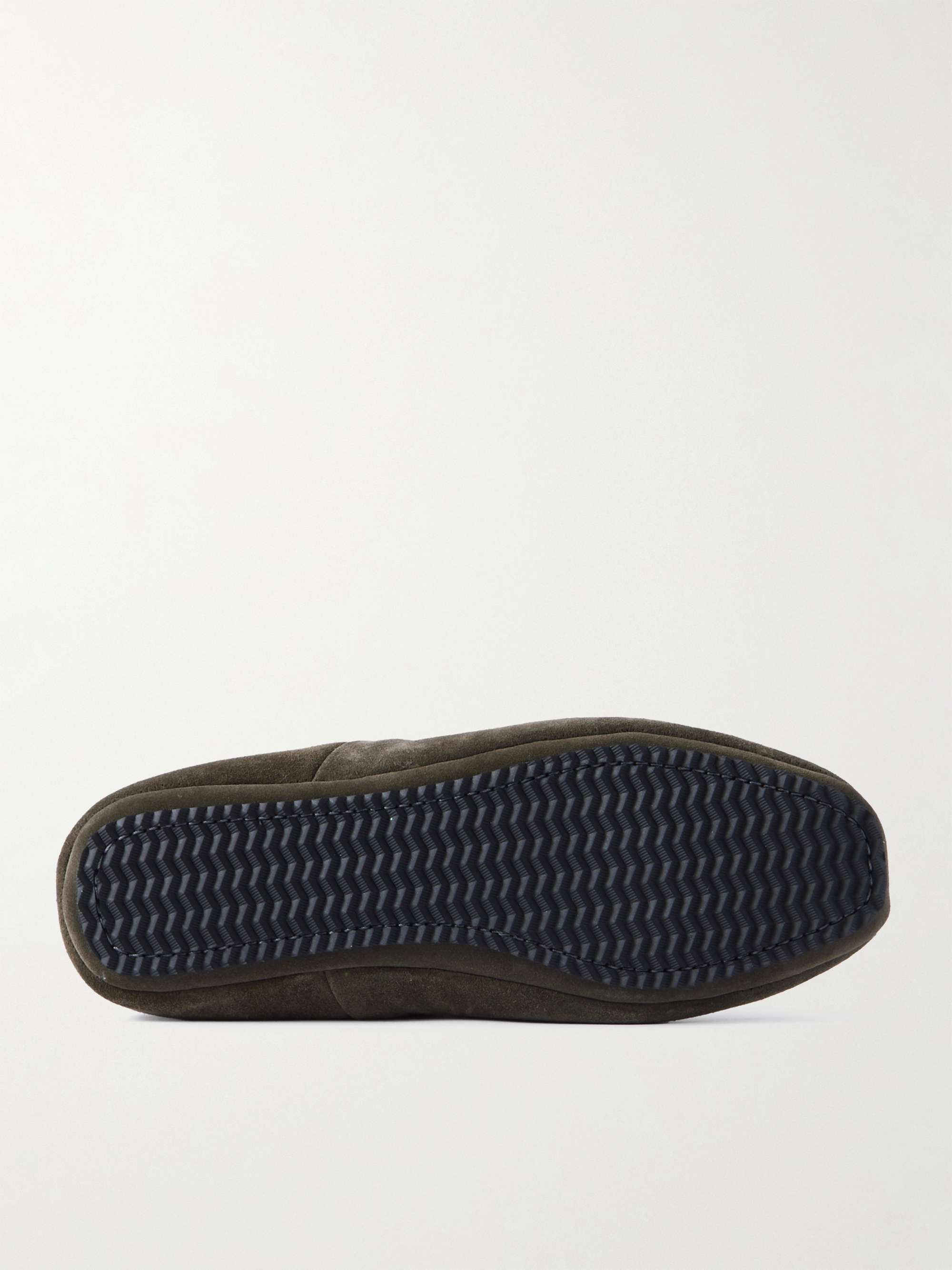 MR P. Shearling-Lined Suede Slippers