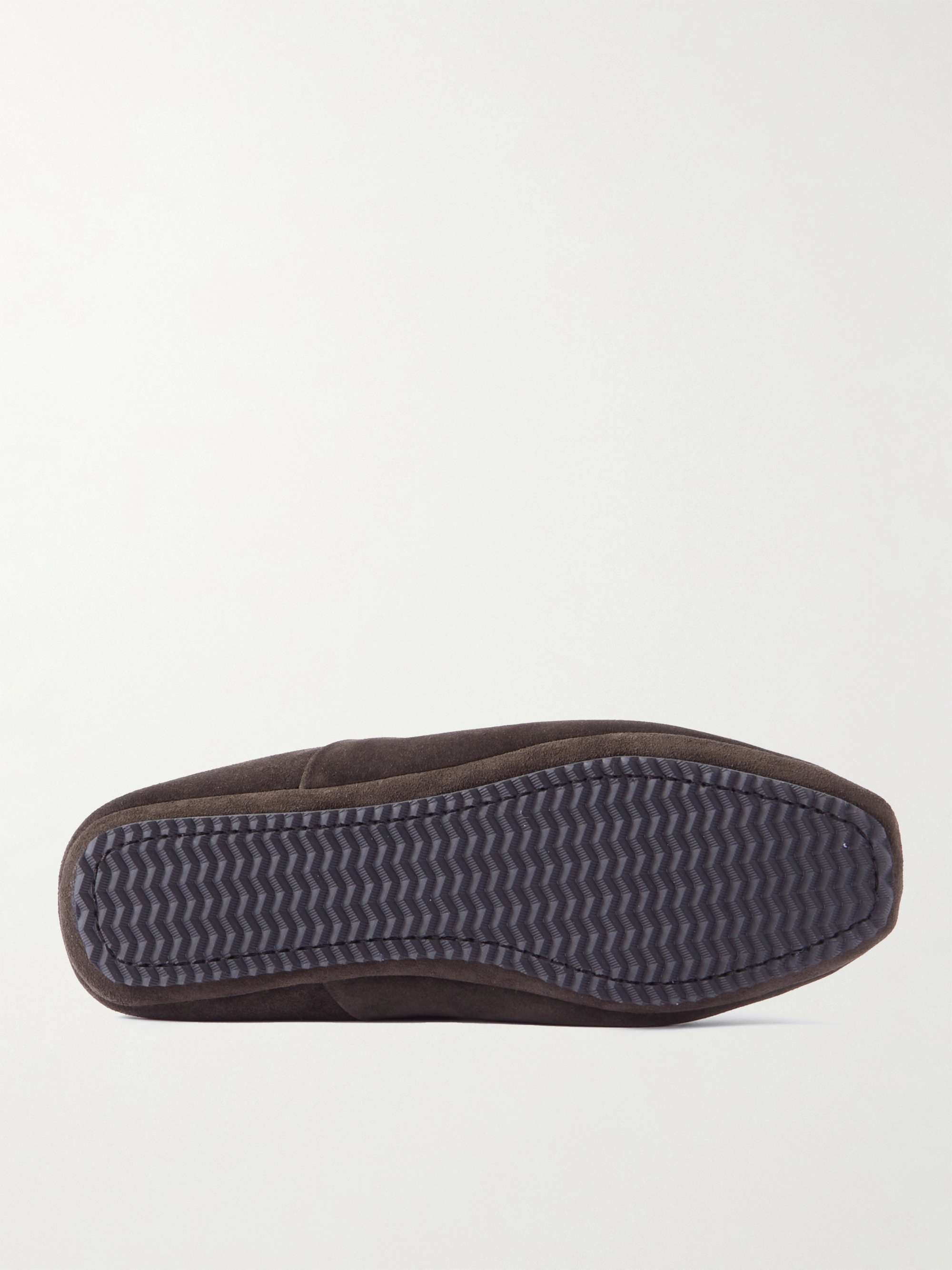 MR P. Shearling-Lined Suede Slippers