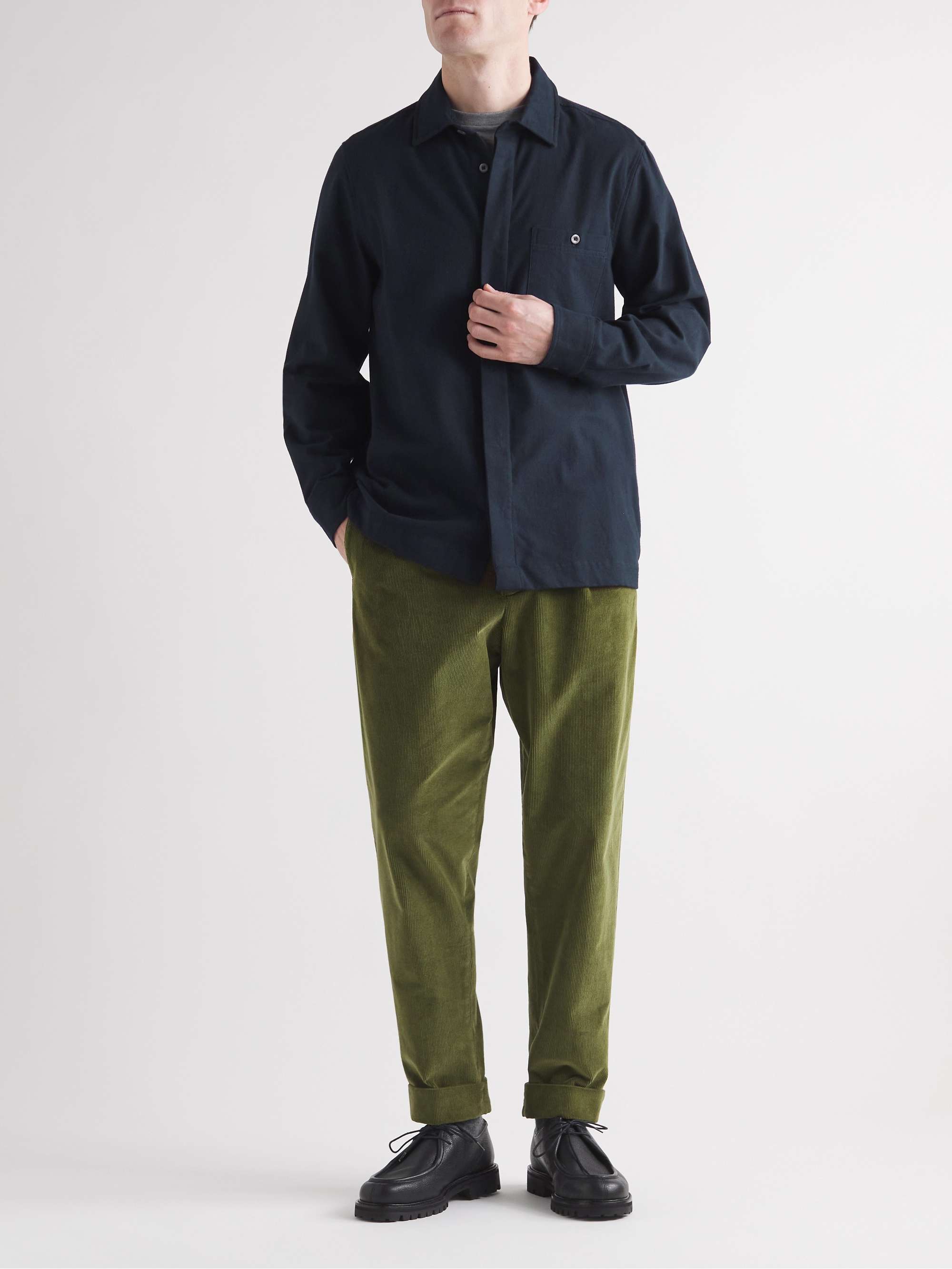 Cotton Flannel Shirt Jacket