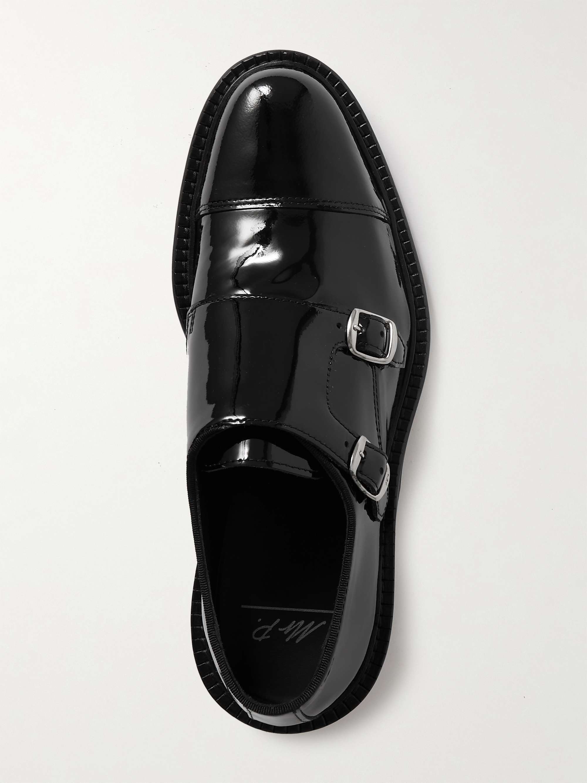 MR P. Patent-Leather Monk-Strap Shoes