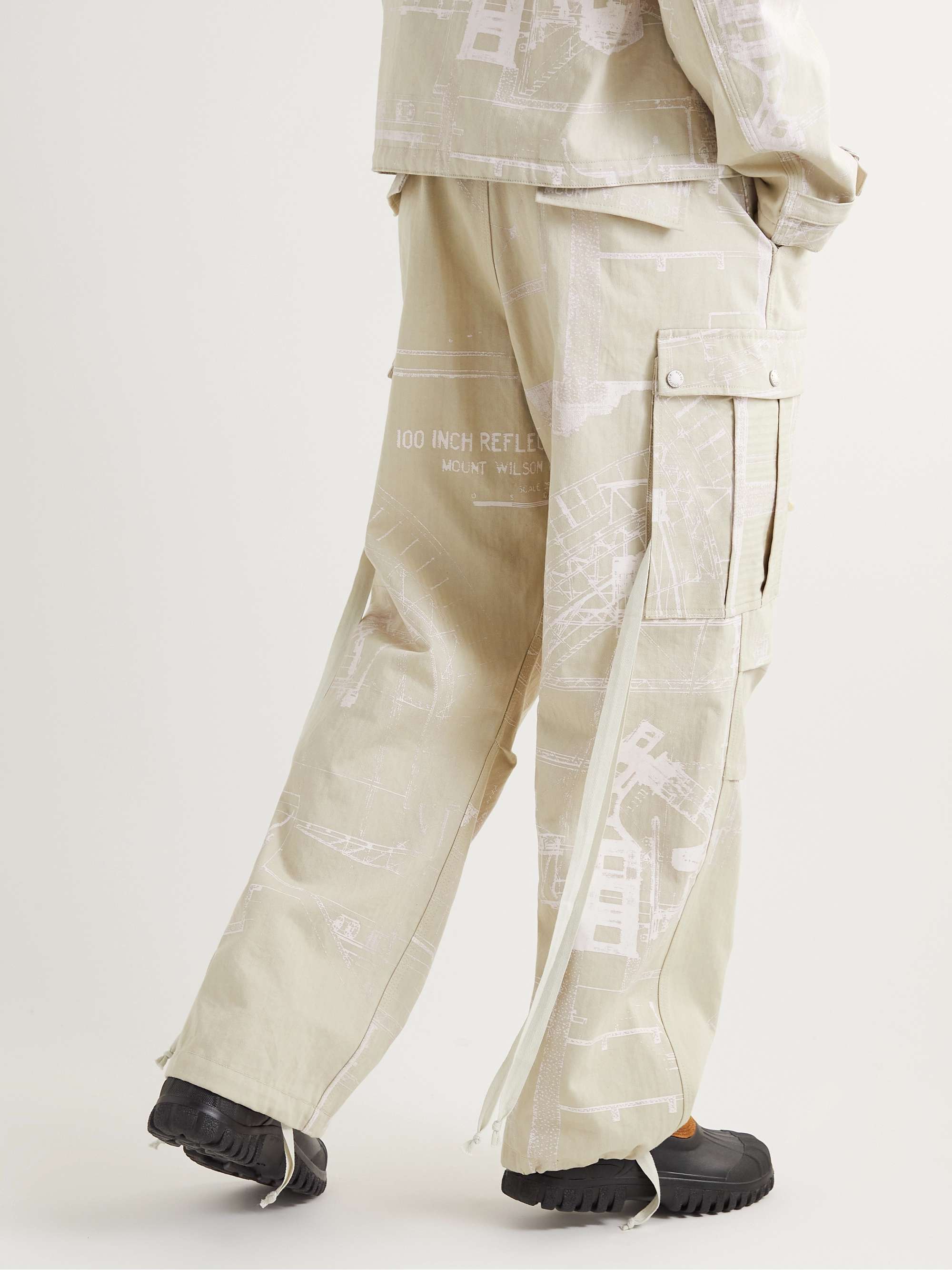 REESE COOPER® Straight-Leg Printed Herringbone Cotton-Twill Cargo Trousers