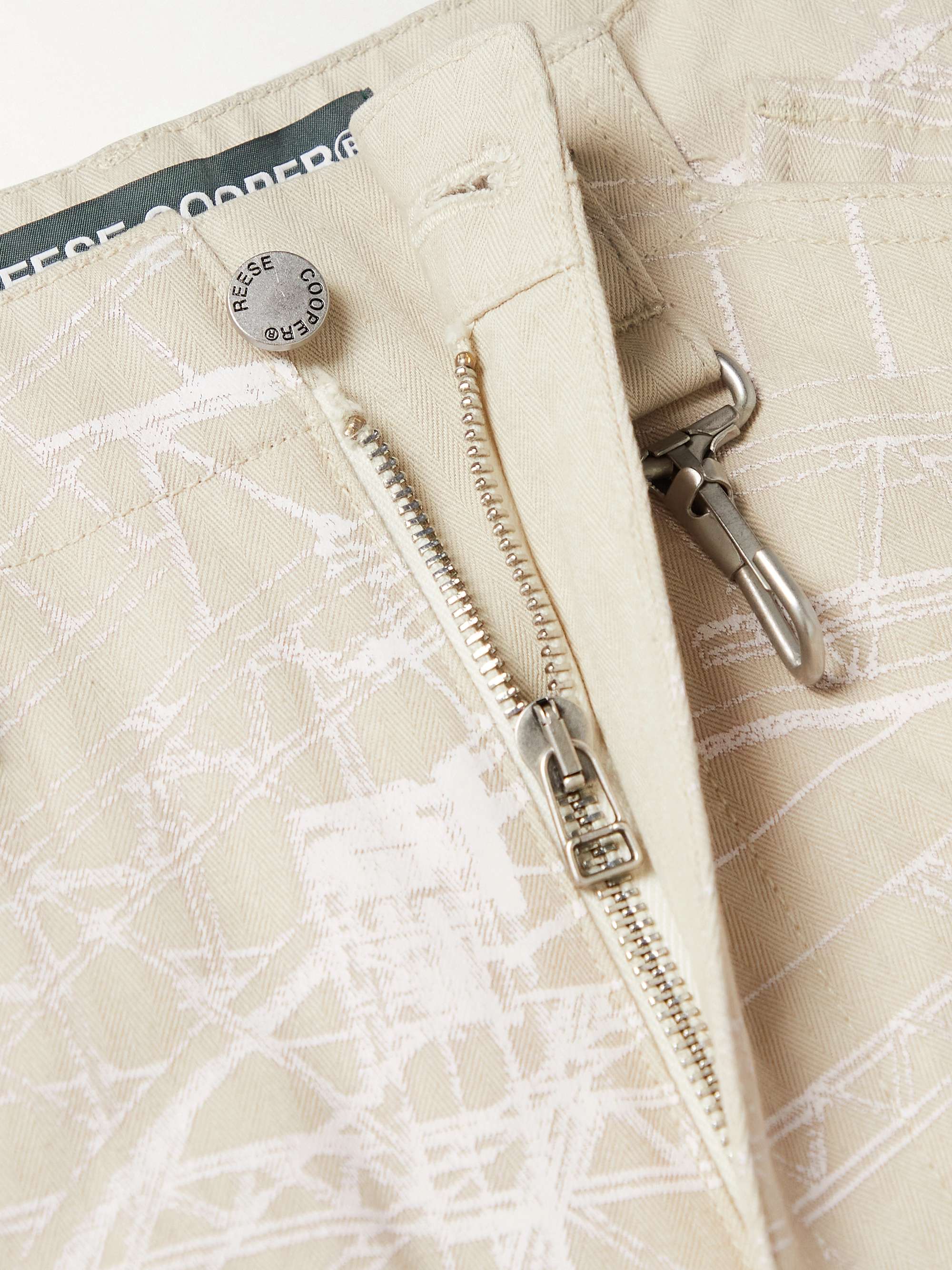 REESE COOPER® Straight-Leg Printed Herringbone Cotton-Twill Cargo Trousers